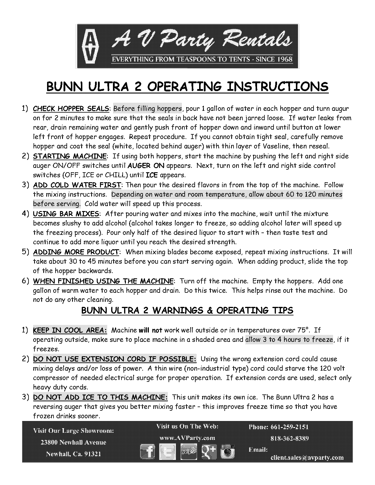 bunn ultra slush machine manual