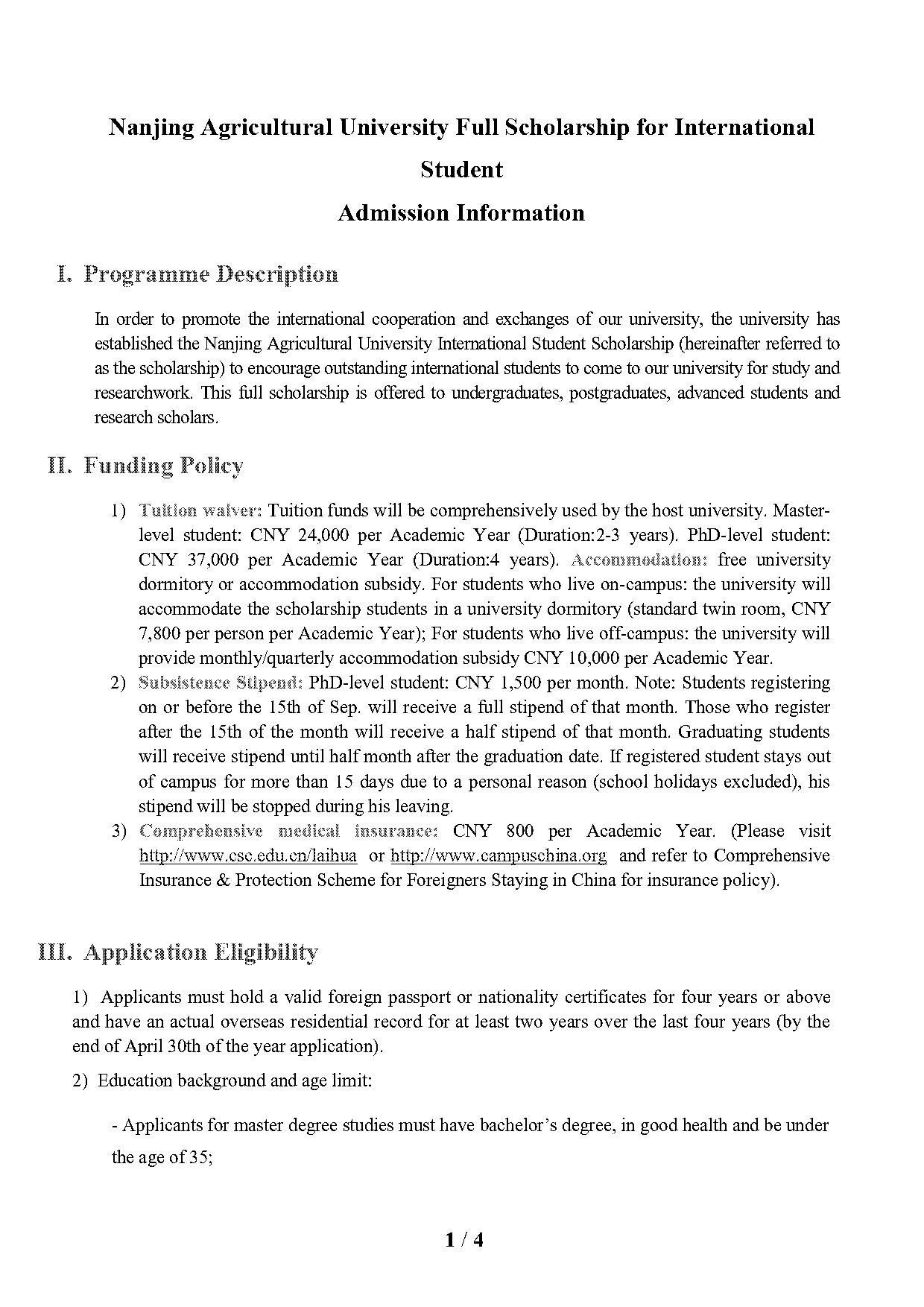 nanjing agricultural university application form