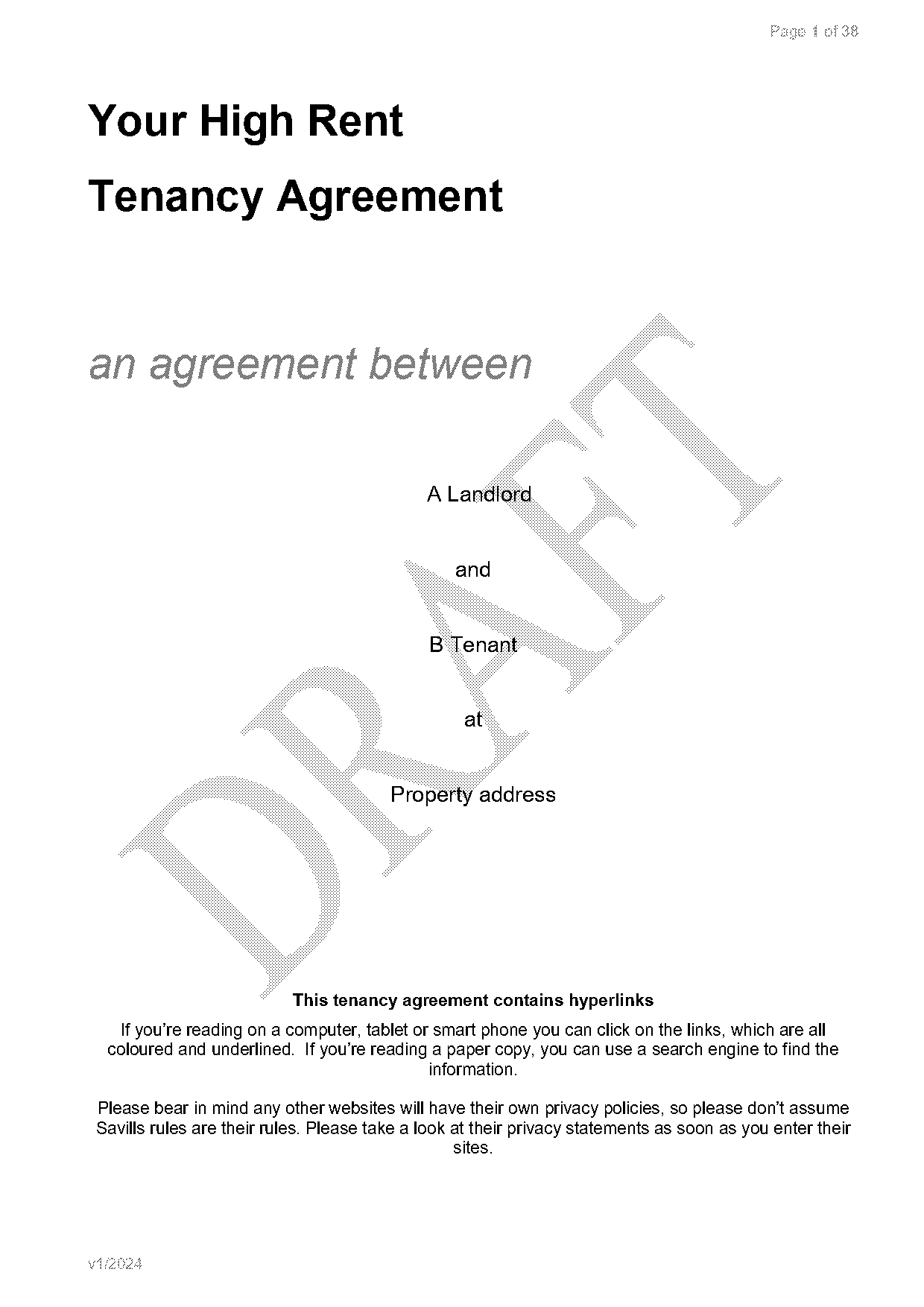 openrent standard tenancy agreement