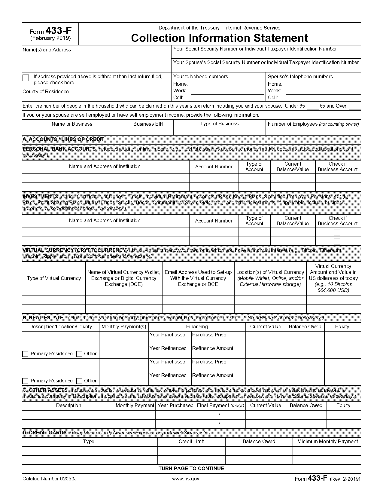 down payment in income statement