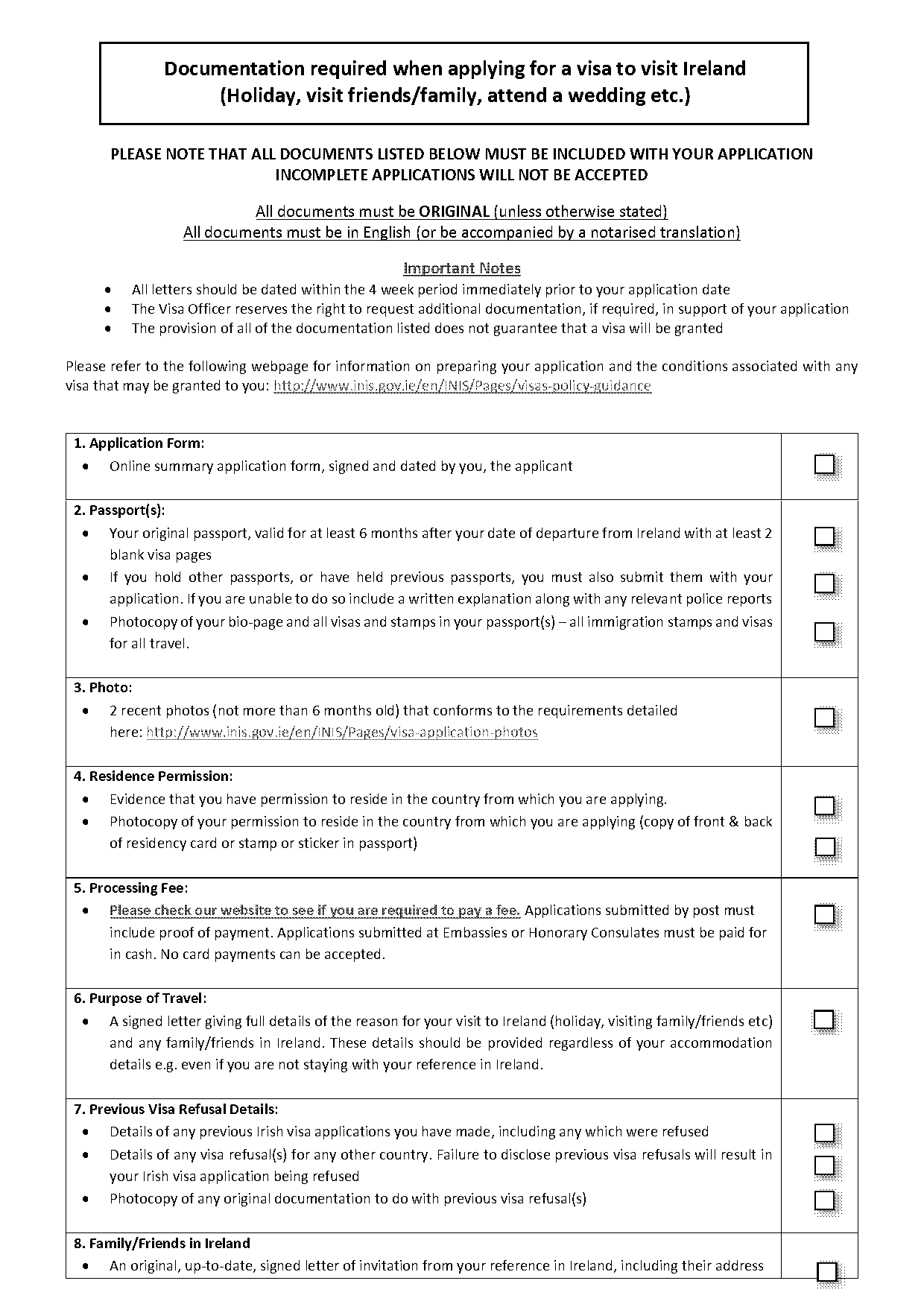 indian embassy ireland visa requirements