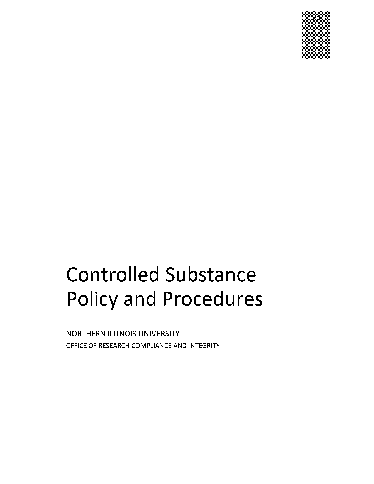 controlled substances policy and procedures