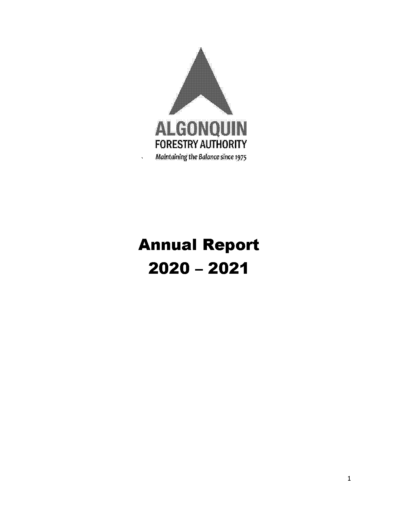 algonquin forestry authority annual report