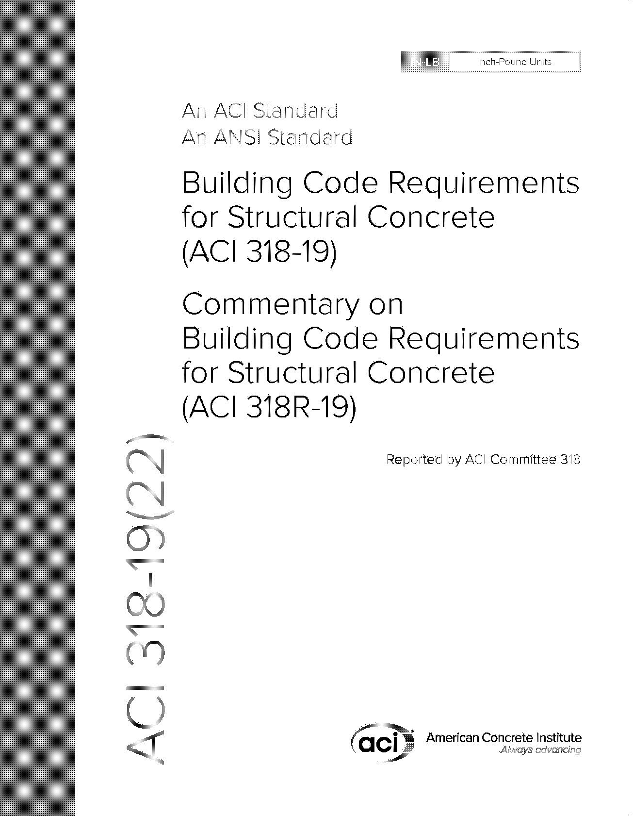 building code requirements for structural concrete