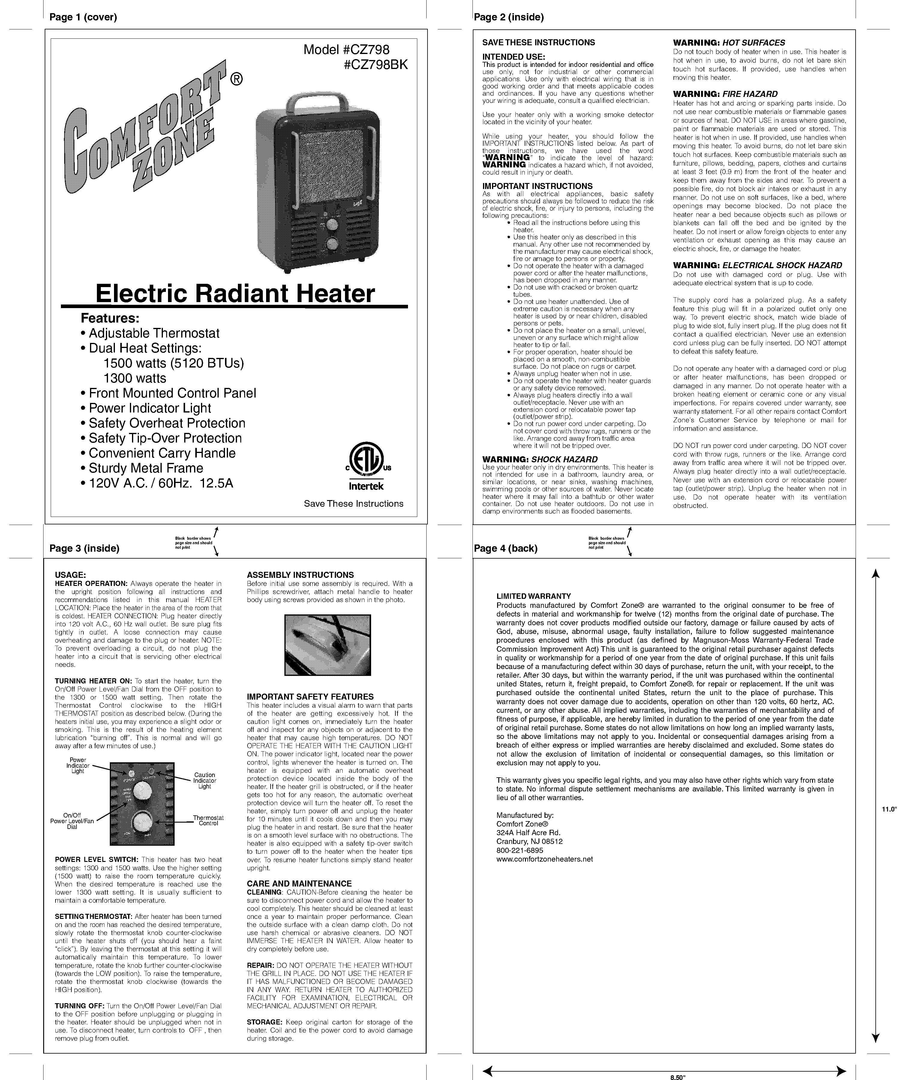 instructions for patton heater