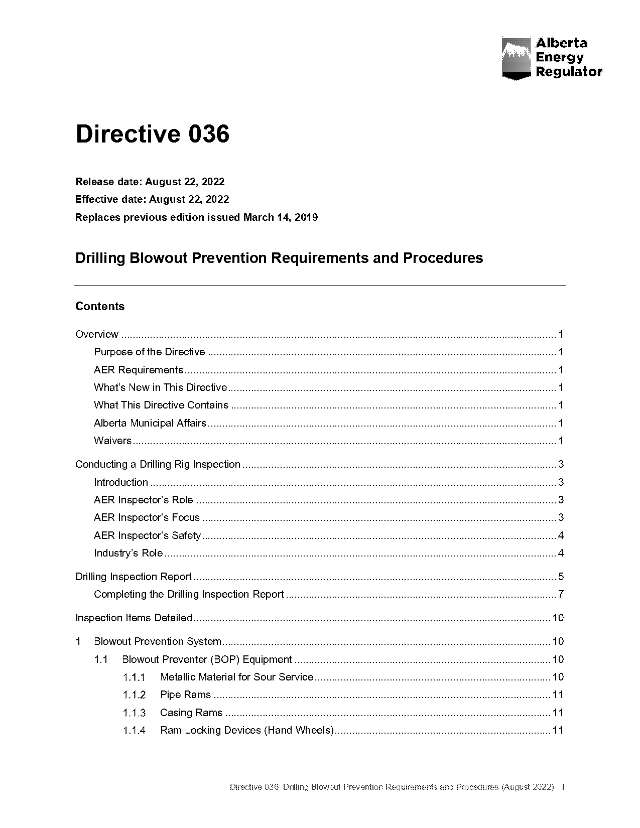 aer pressure test requirements