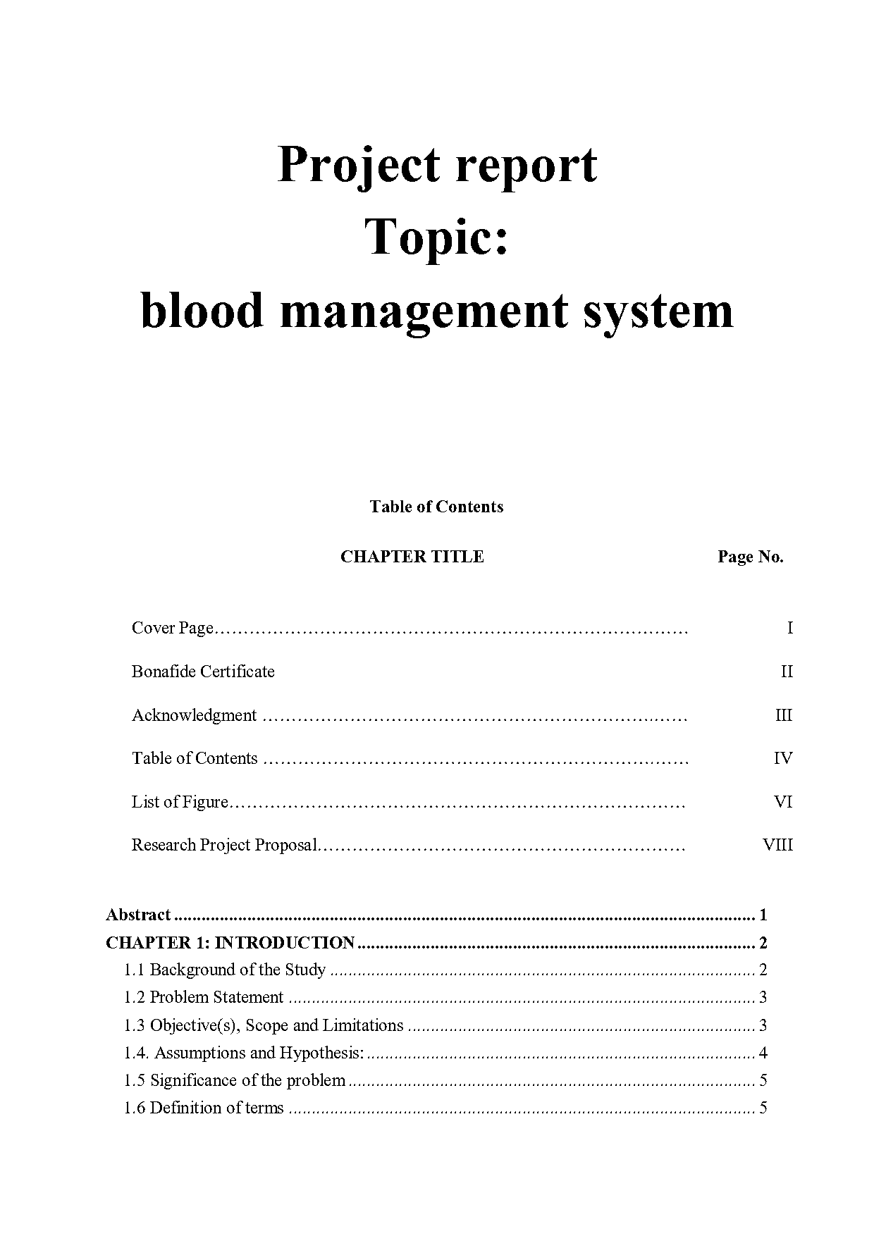 blood bank management system project documentation doc