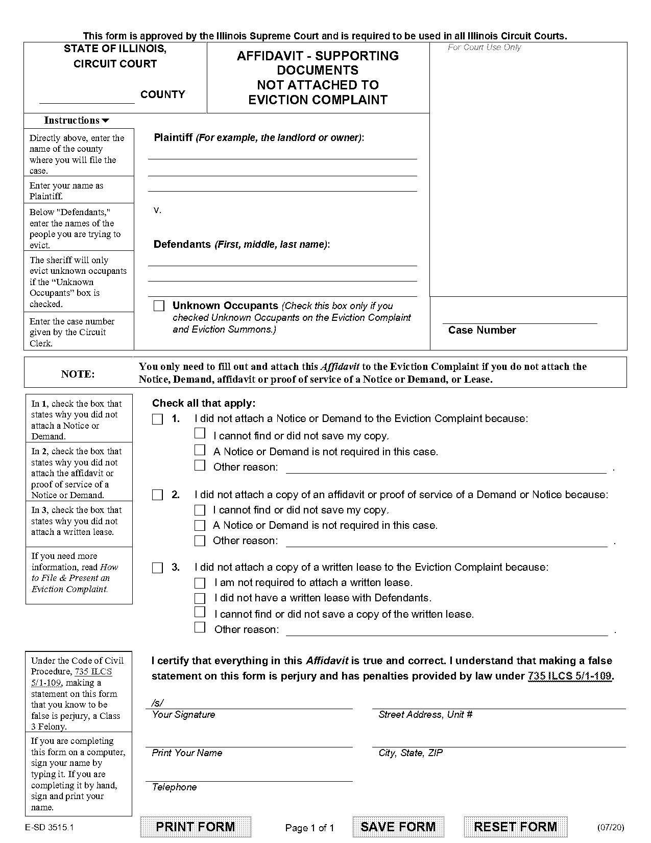 affidavit of documents supreme court