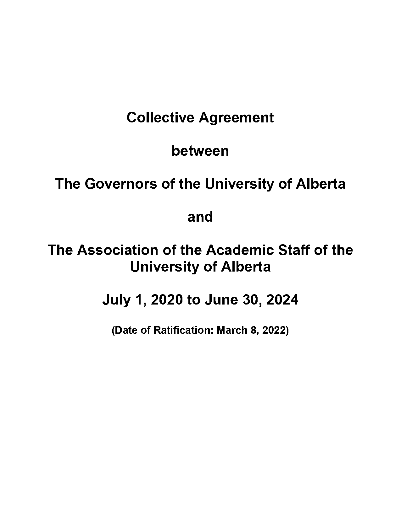 university of alberta faculty collective agreement