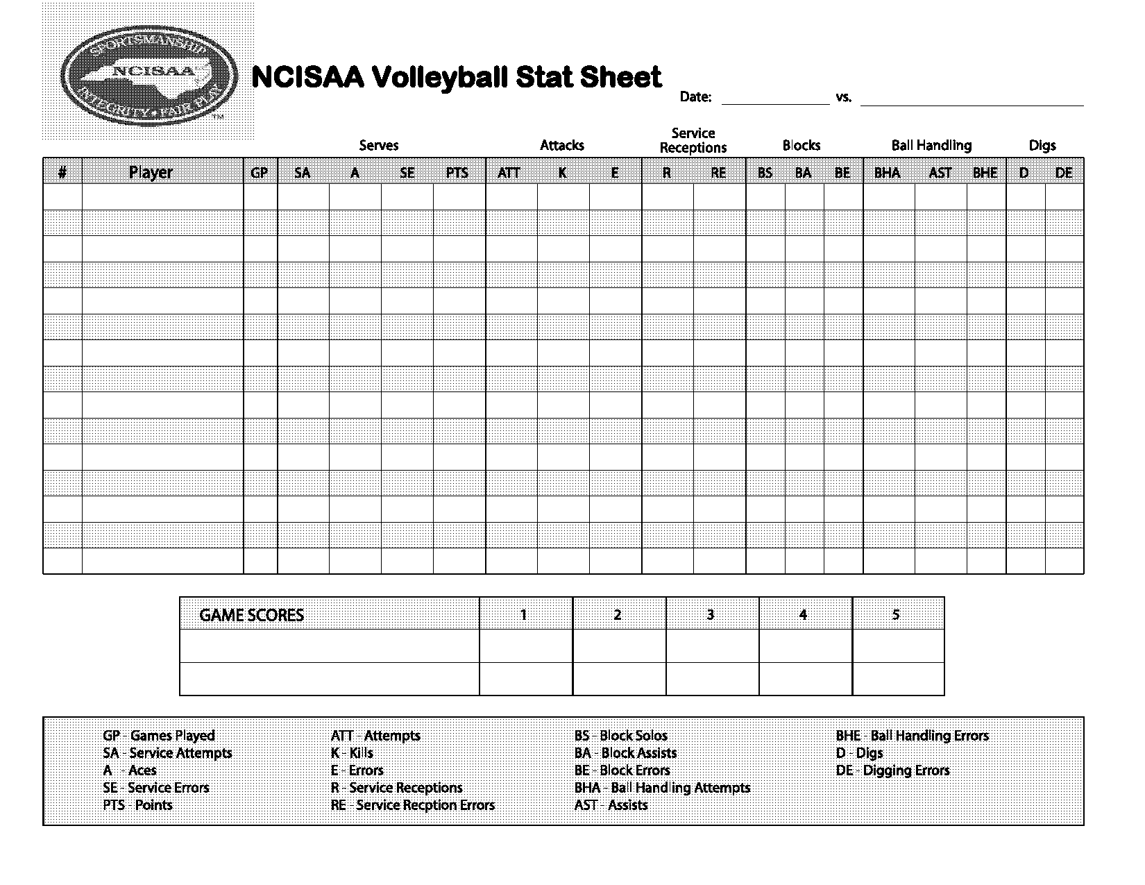 free volleyball stat sheets pdf