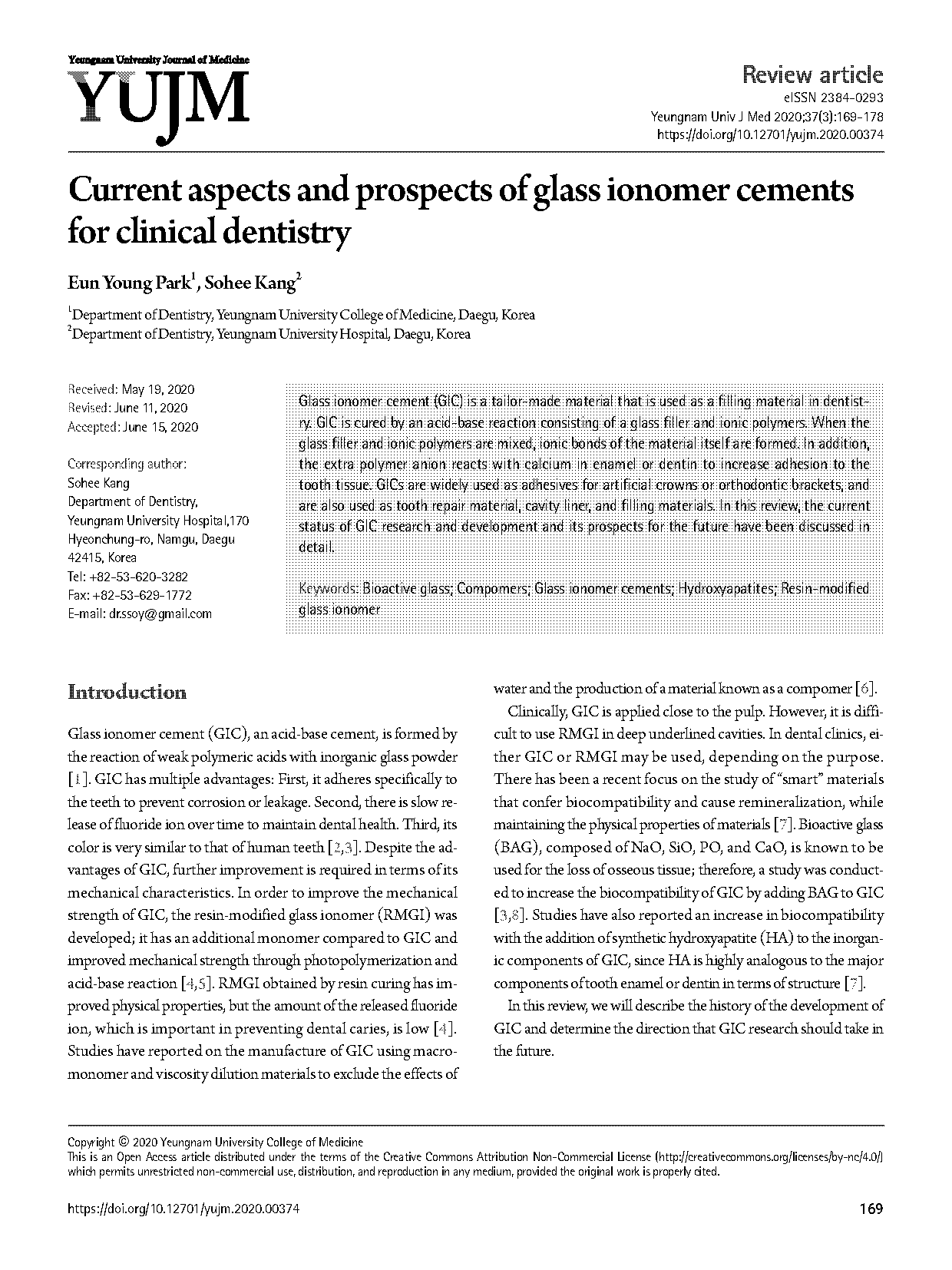 glass ionomer cement review article