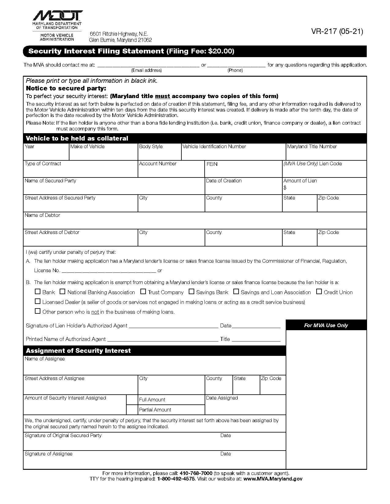 transfer lien amount savings account