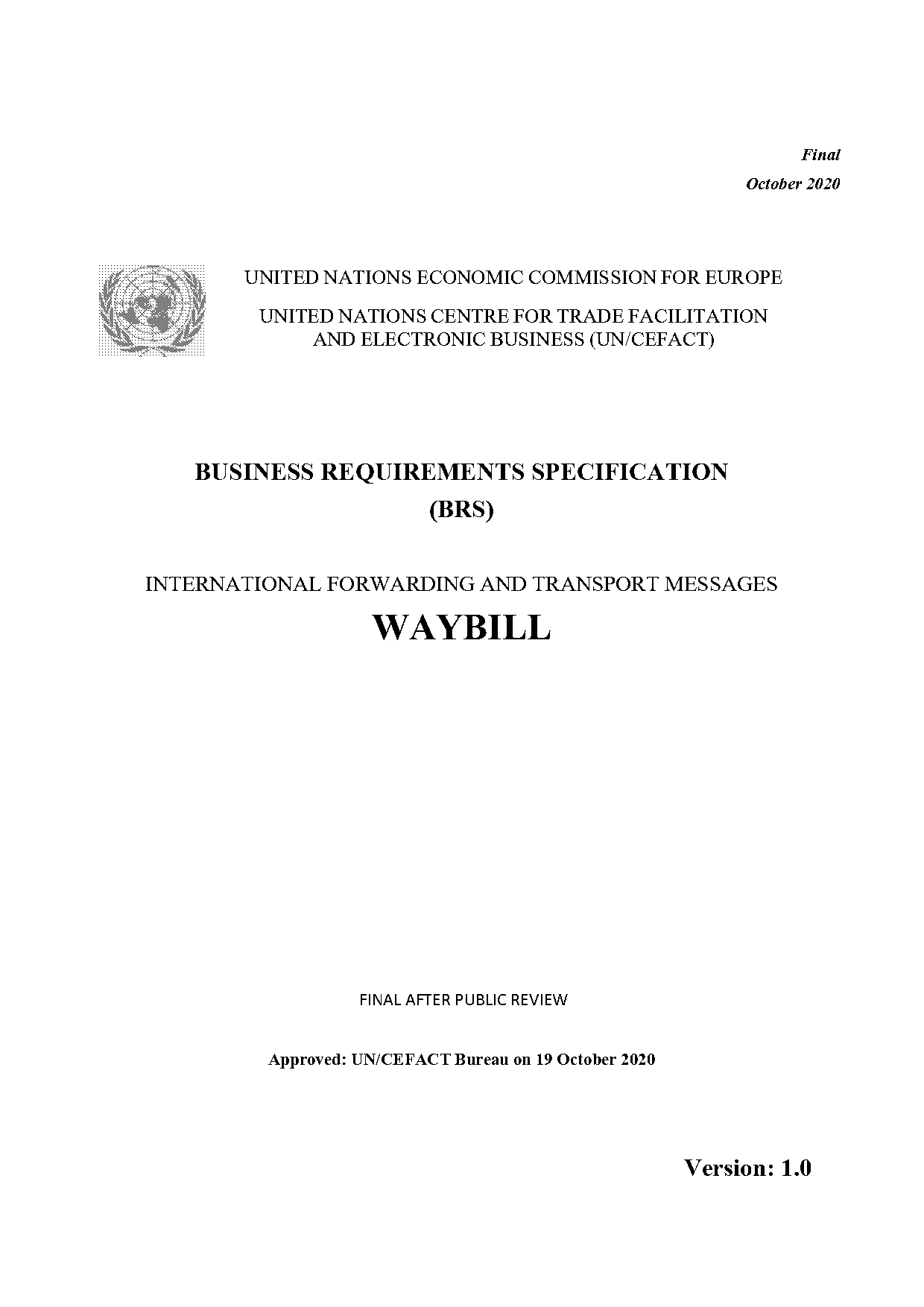 purpose of issuing waybill