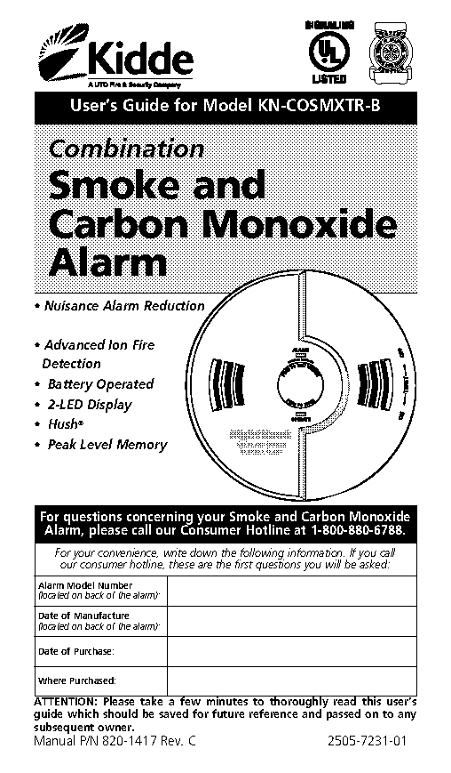 nighthawk smoke and carbon monoxide detector manual