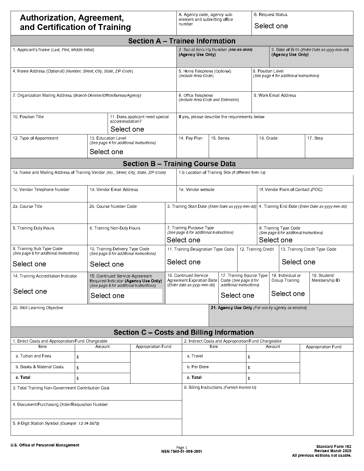 forest service pse agreement form