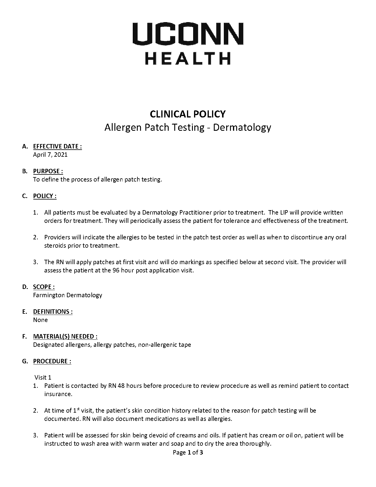 skin patch testing discharge instructions