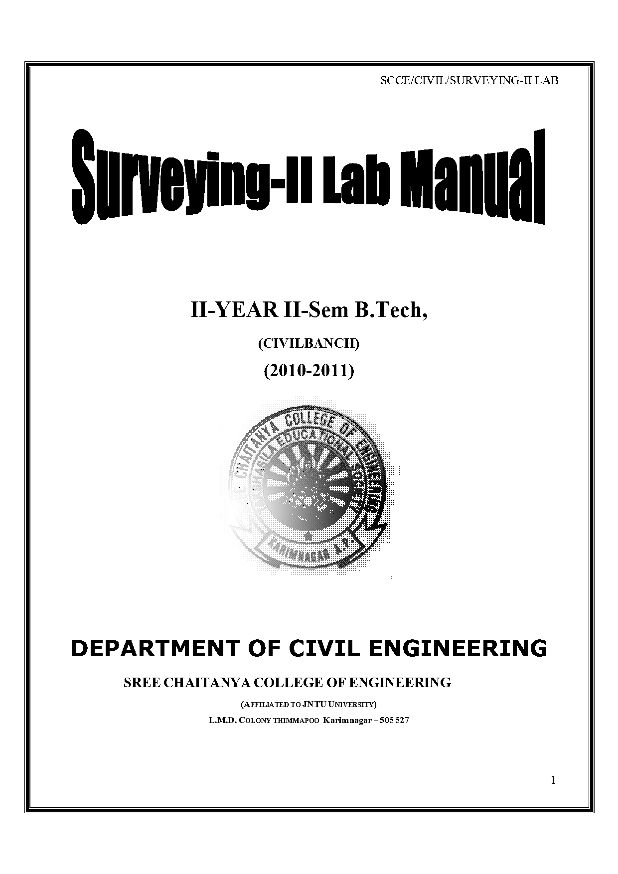 surveying ii lab manual