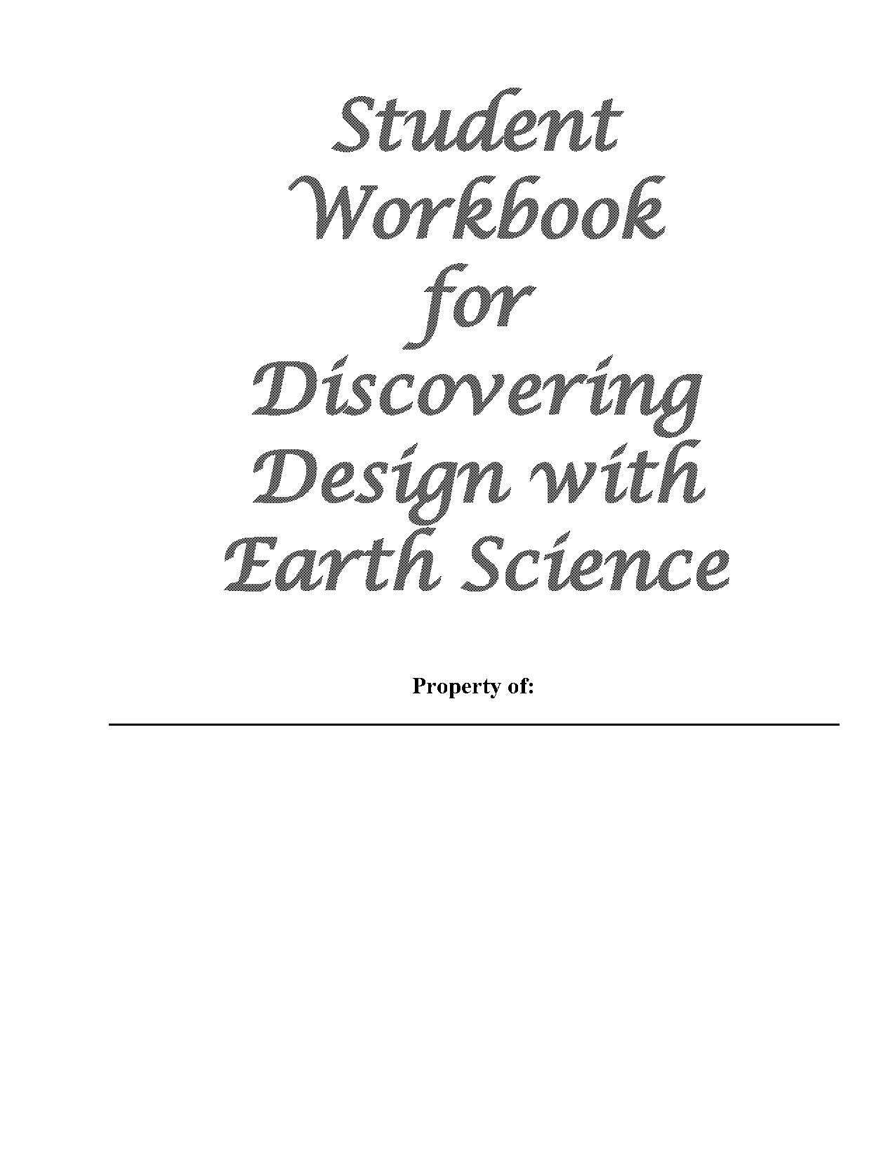 earth science student workbook pdf