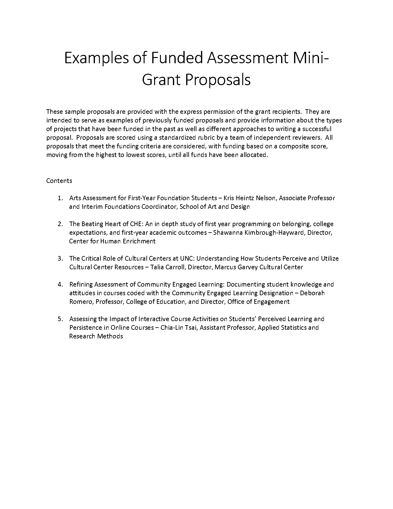 sample of non profit grant proposal