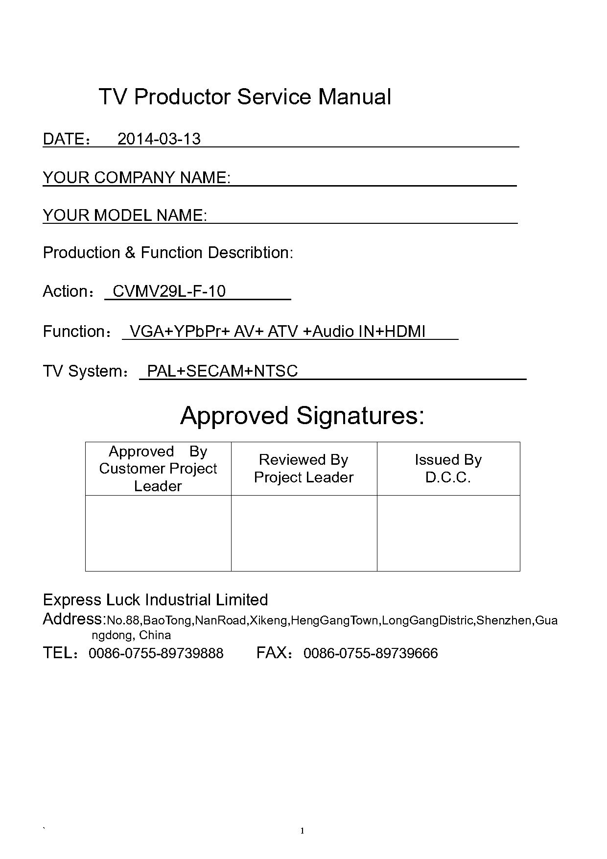 telefunken lcd tv service manual