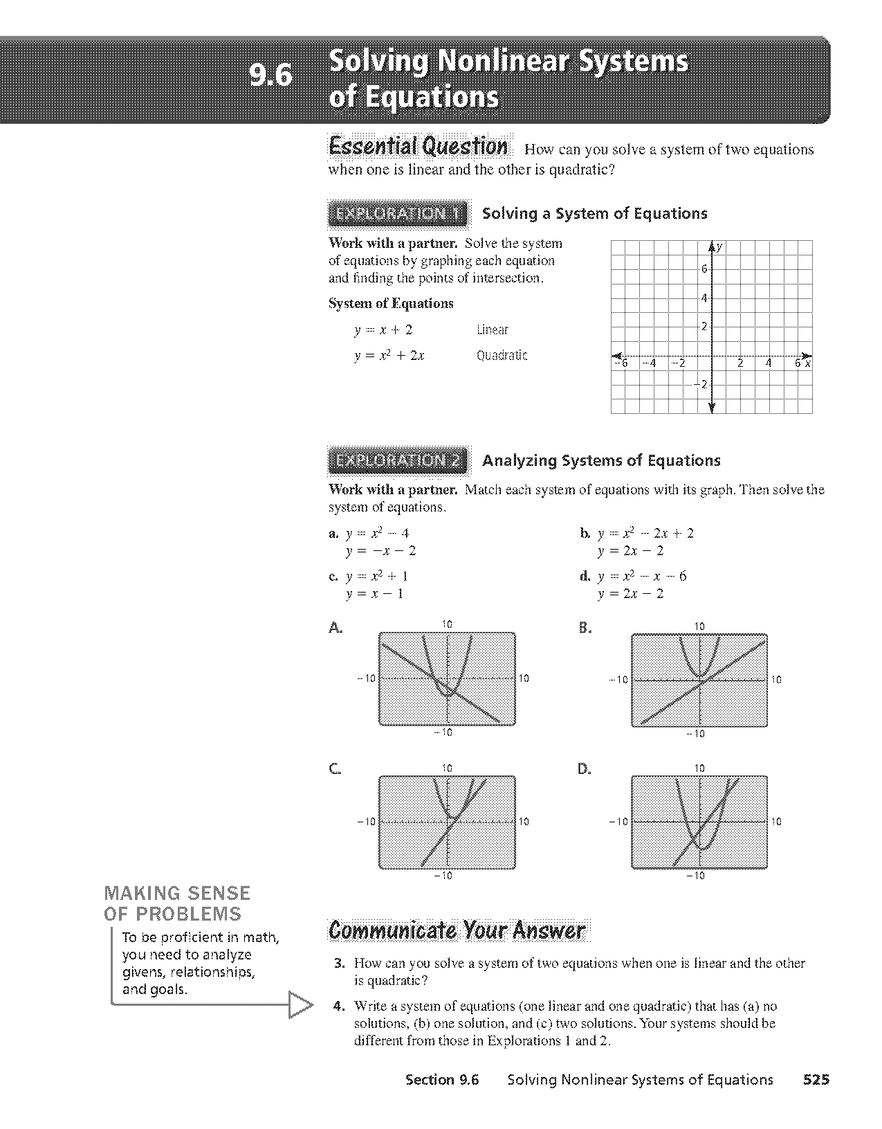 graphing to solve systems of equations worksheet