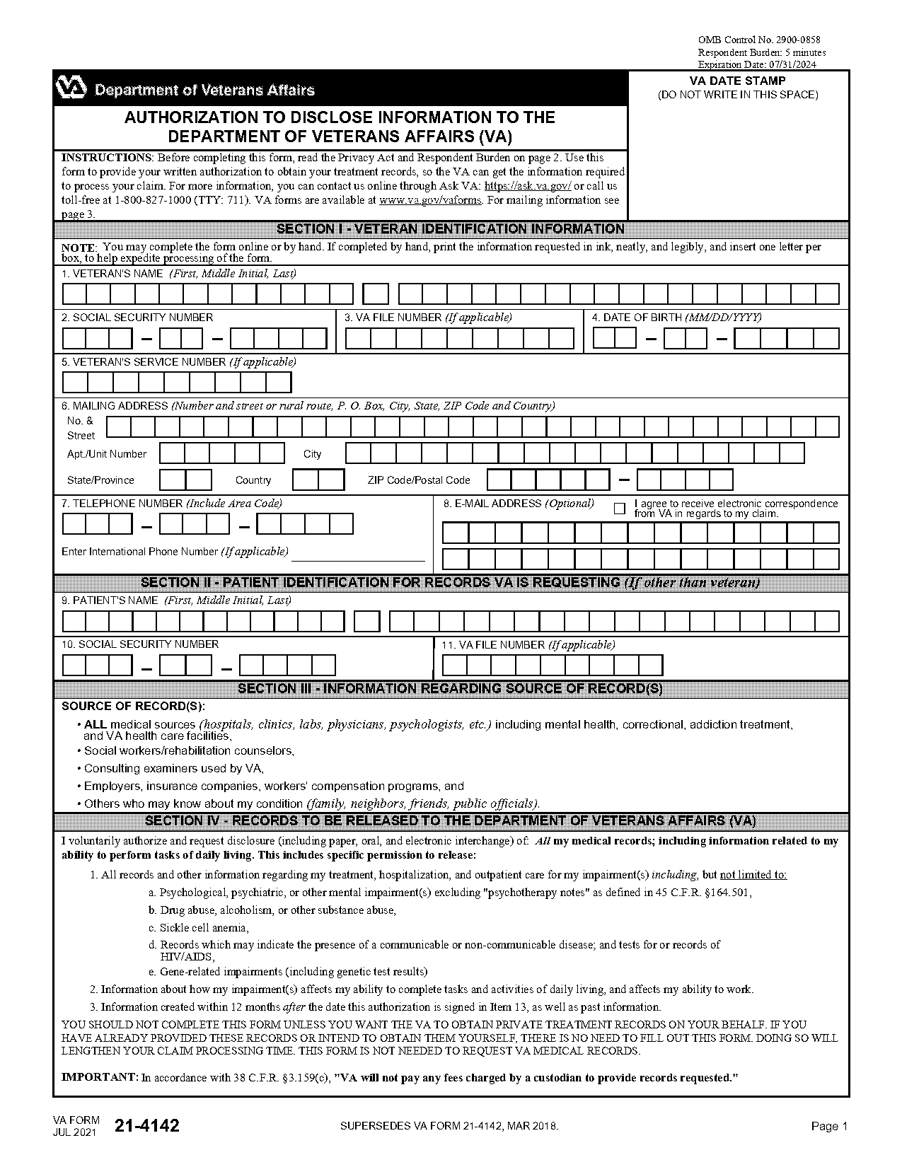 form that a physcologists fills out for ssi