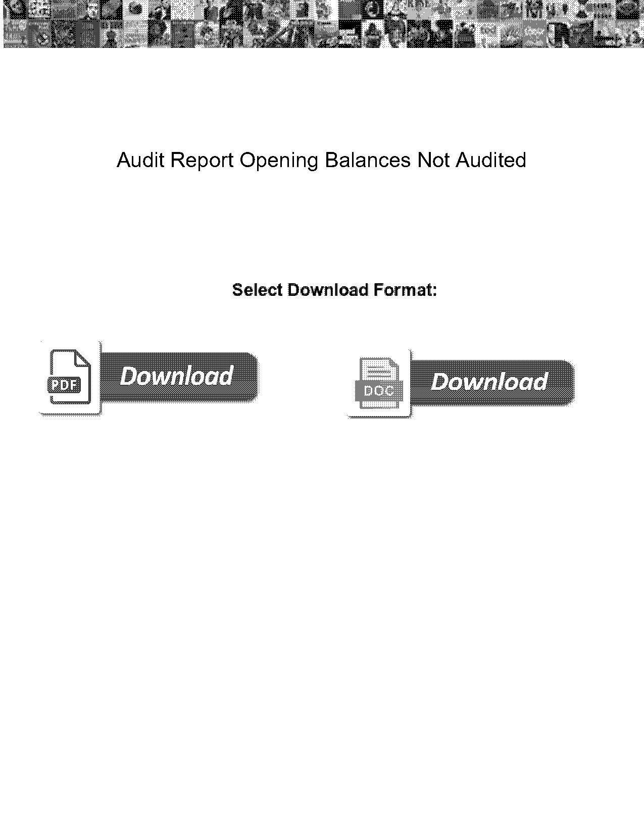 qualified audit report opening balances