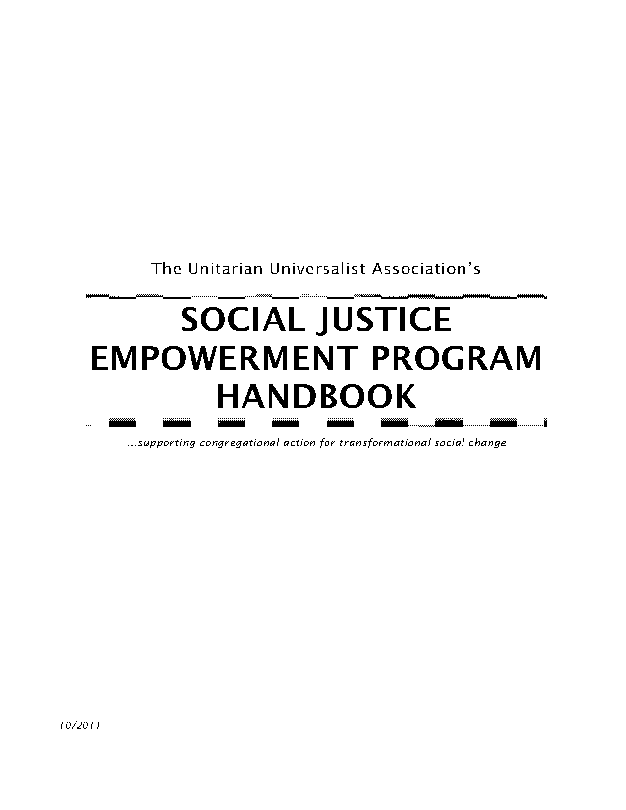 advocacy handbook social justice