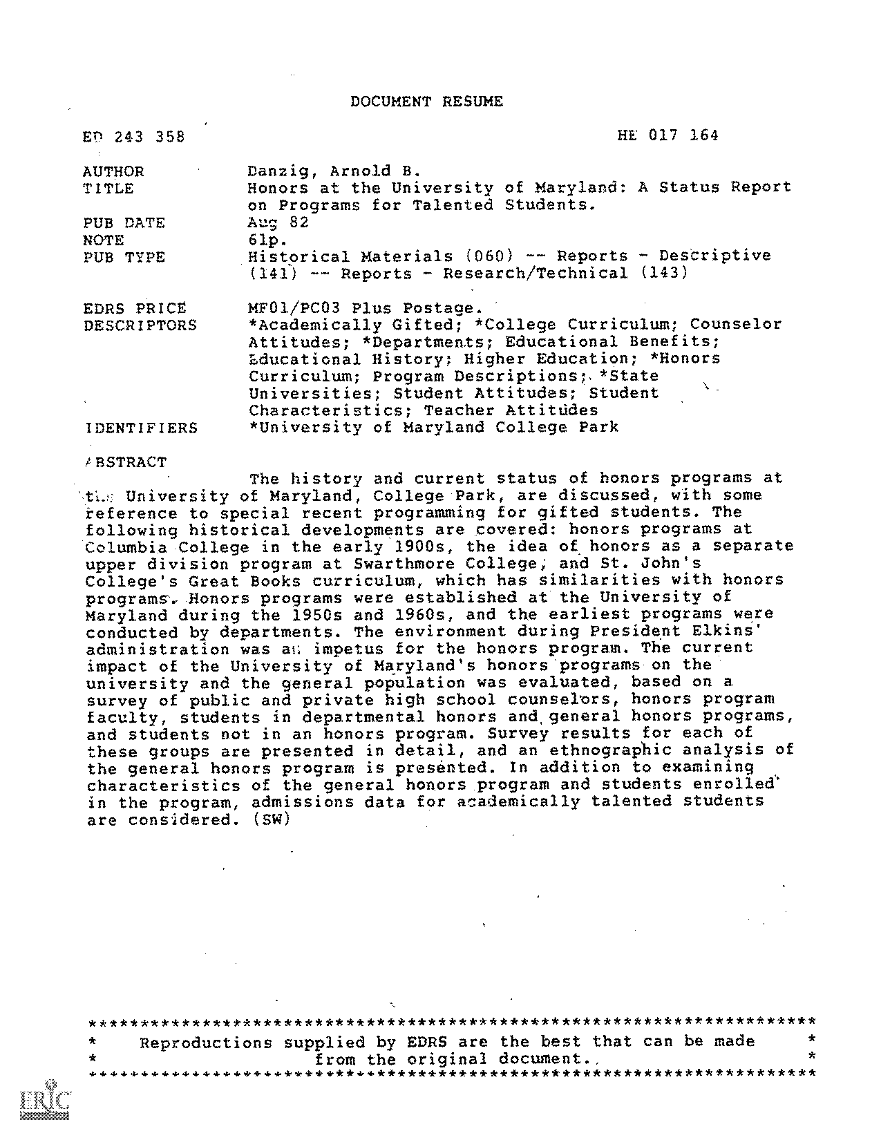 ghp for college resume