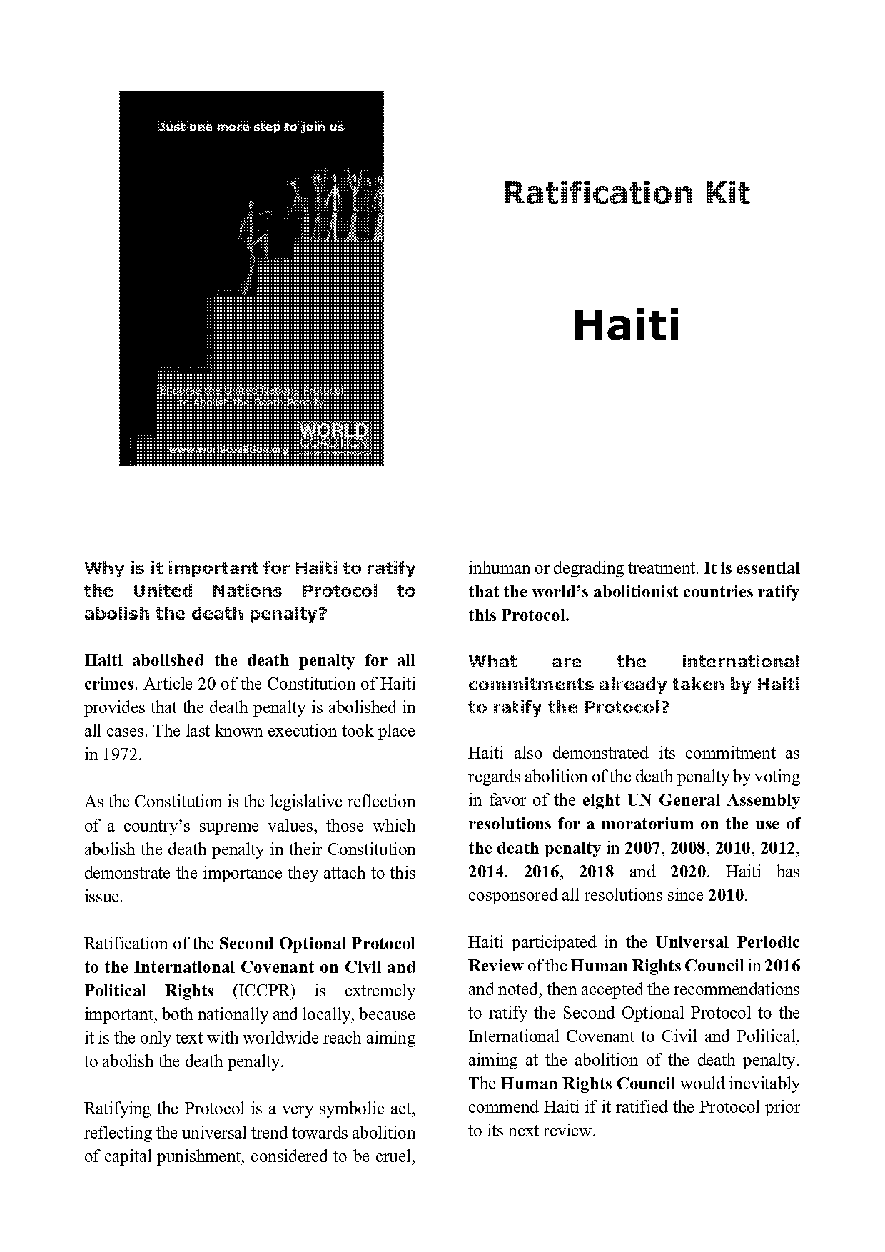 death penalty in haiti