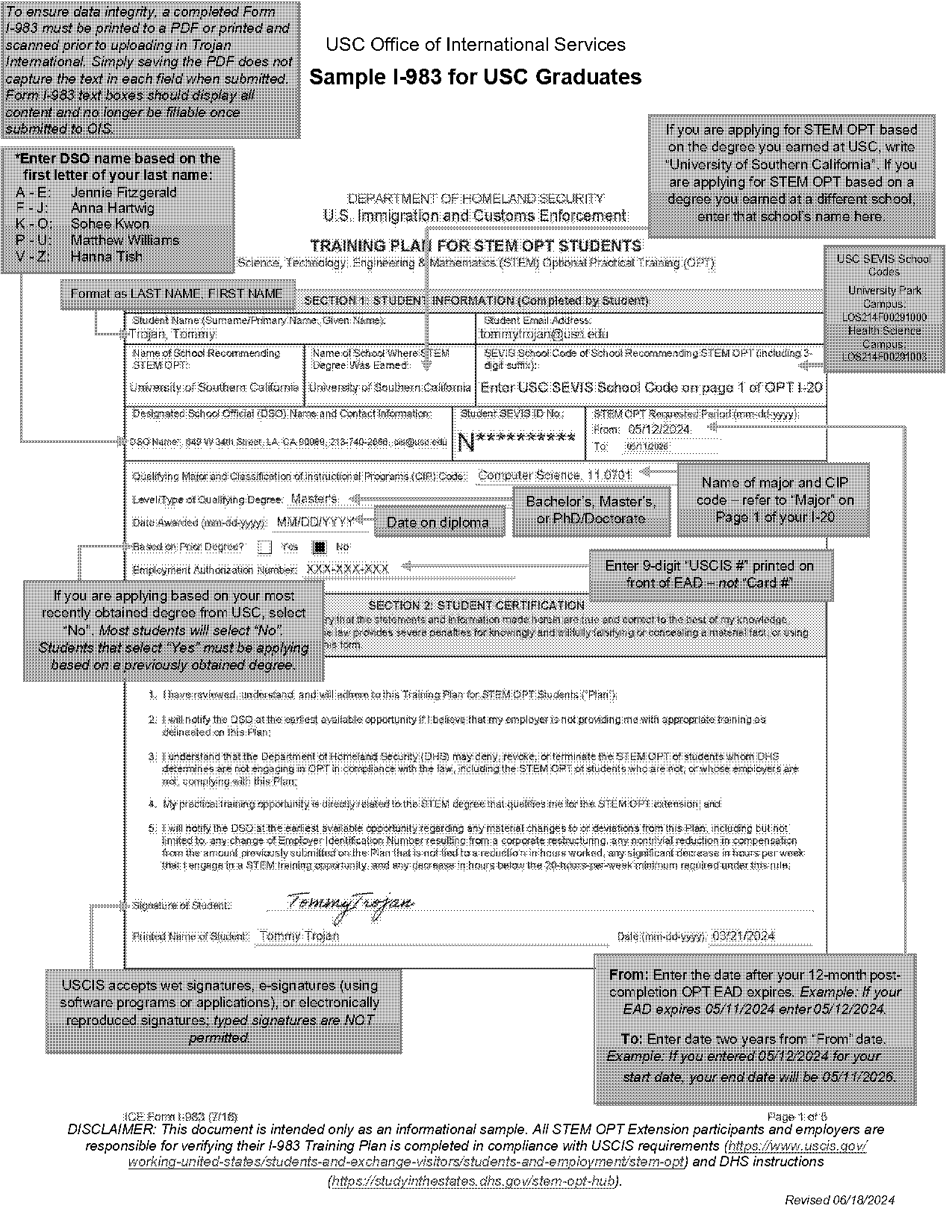 opt evaluation on student progress sample