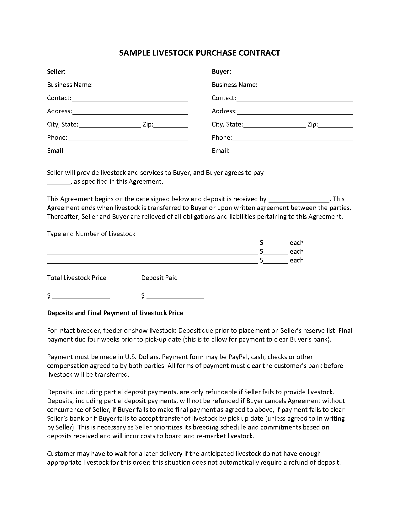 buying company contract template