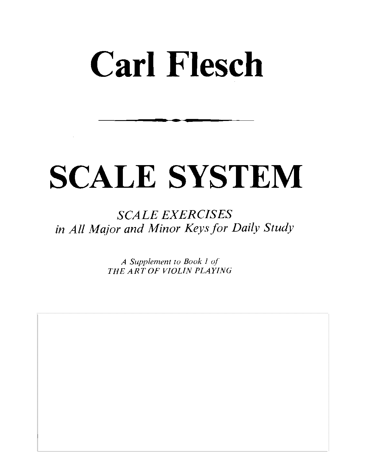 carl flesch basic studies for violin pdf