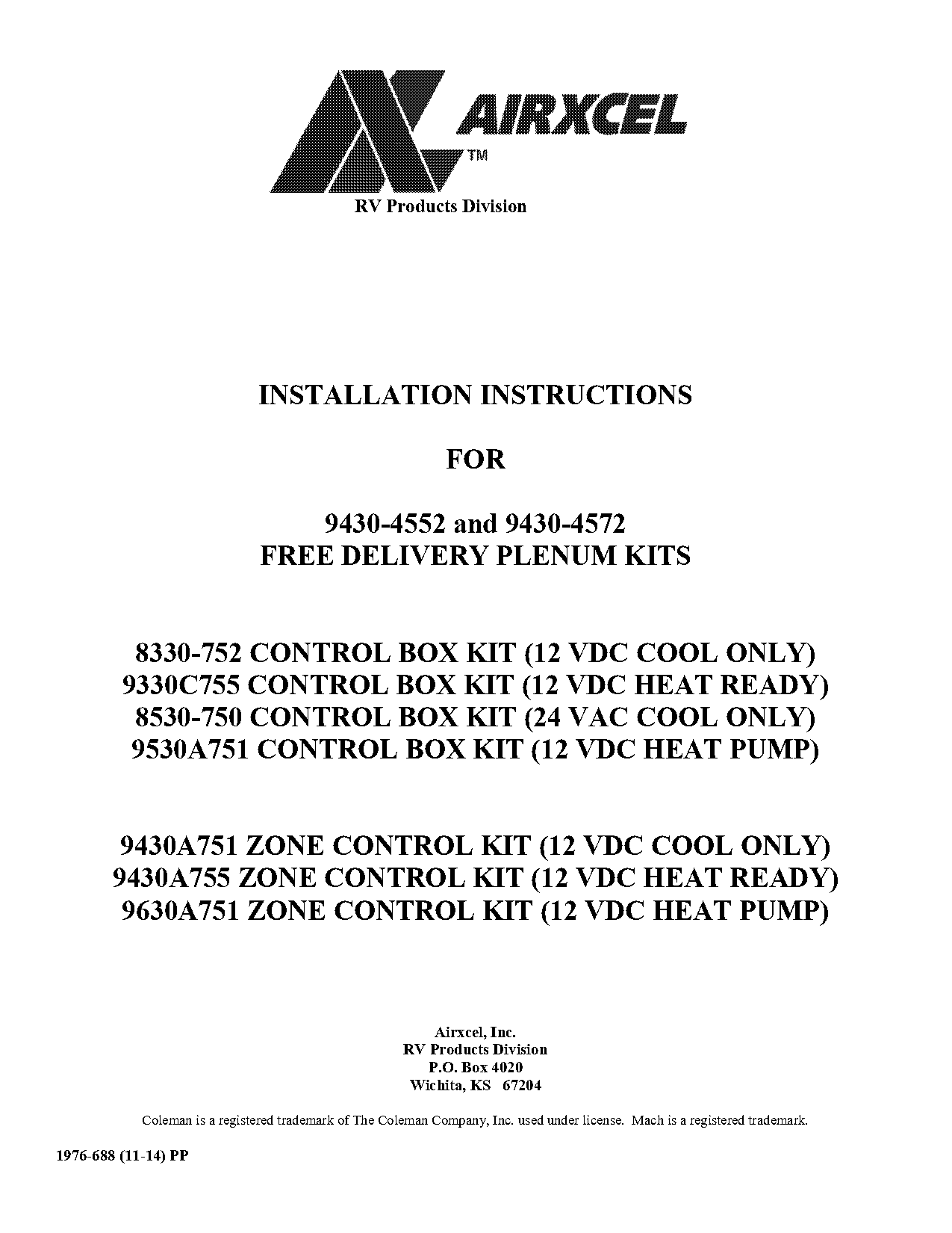 coleman mach thermostat manual