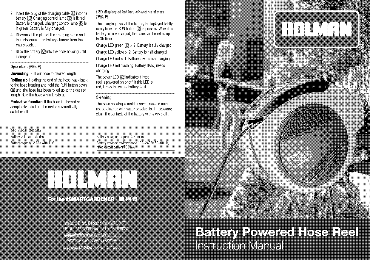 holman retractable hose reel instruction manual