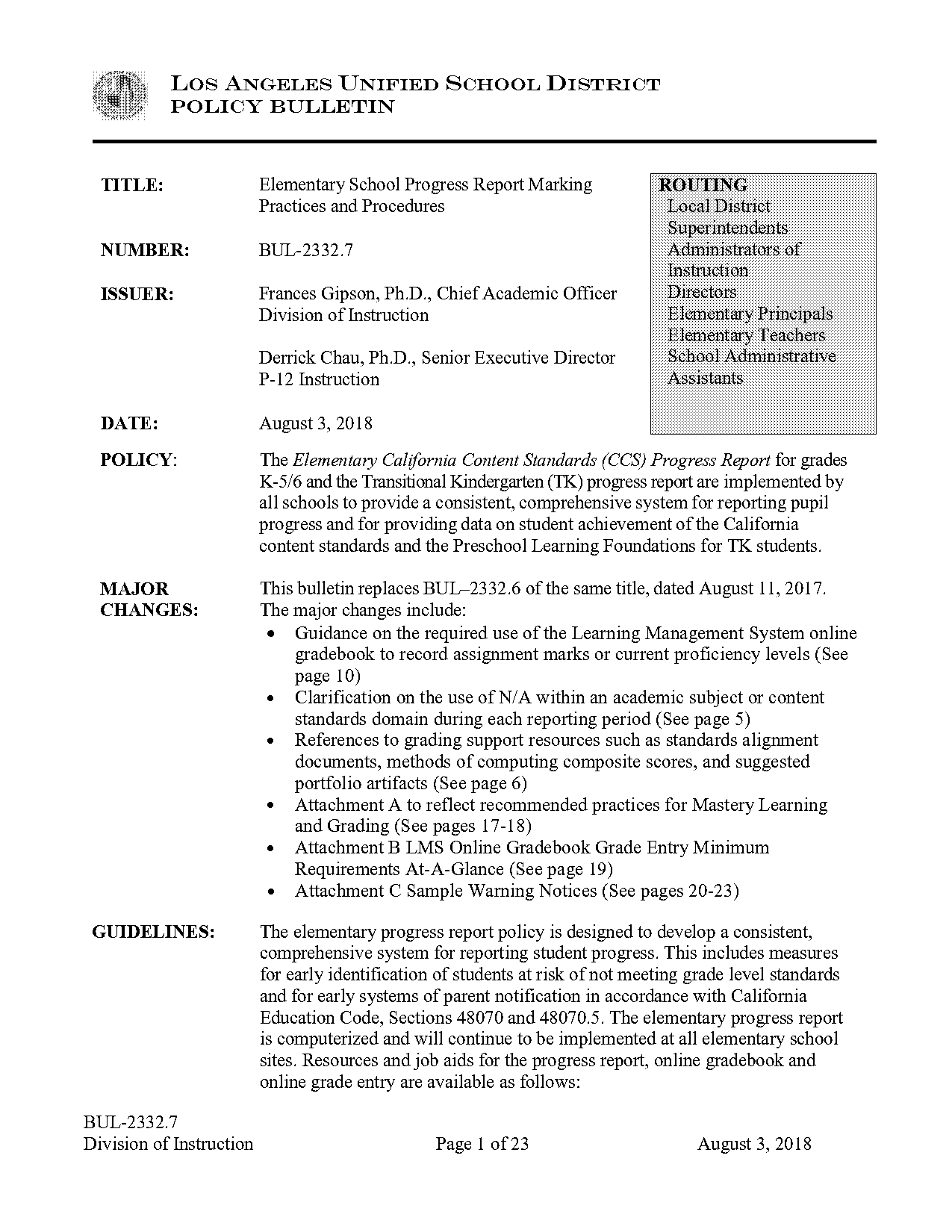 school progress report format sample