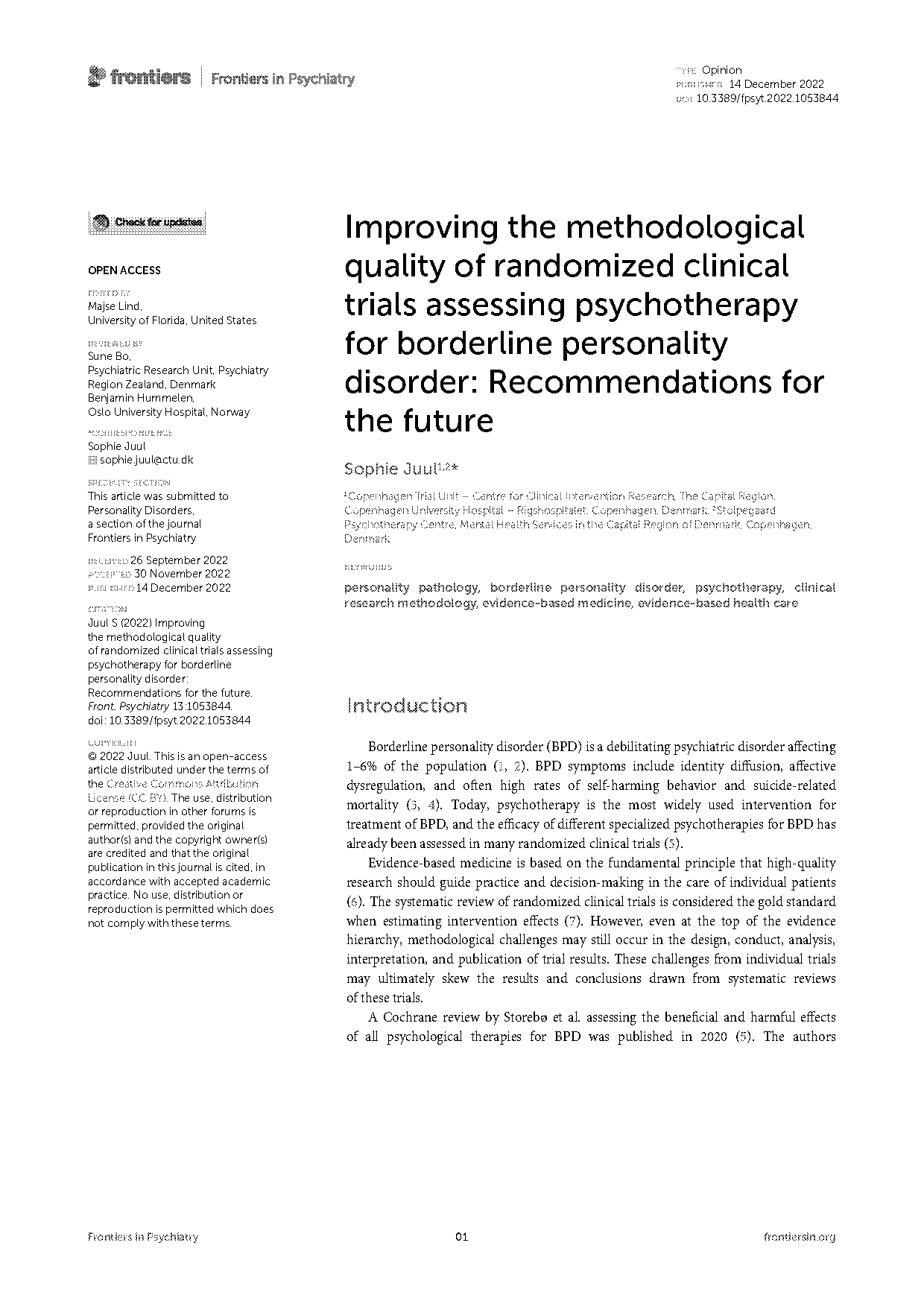 assessment recommendations for borderline personality disorder