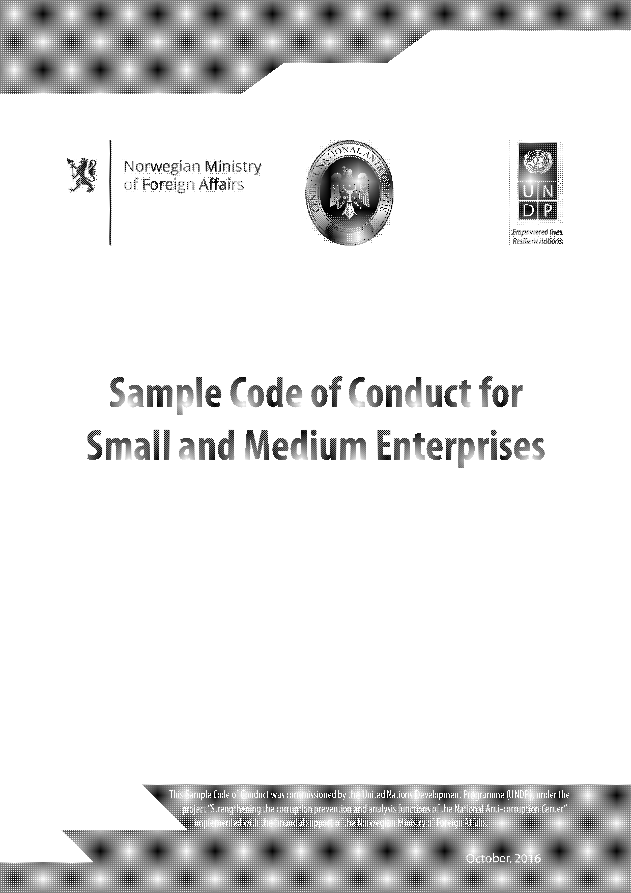 code of conduct sample document