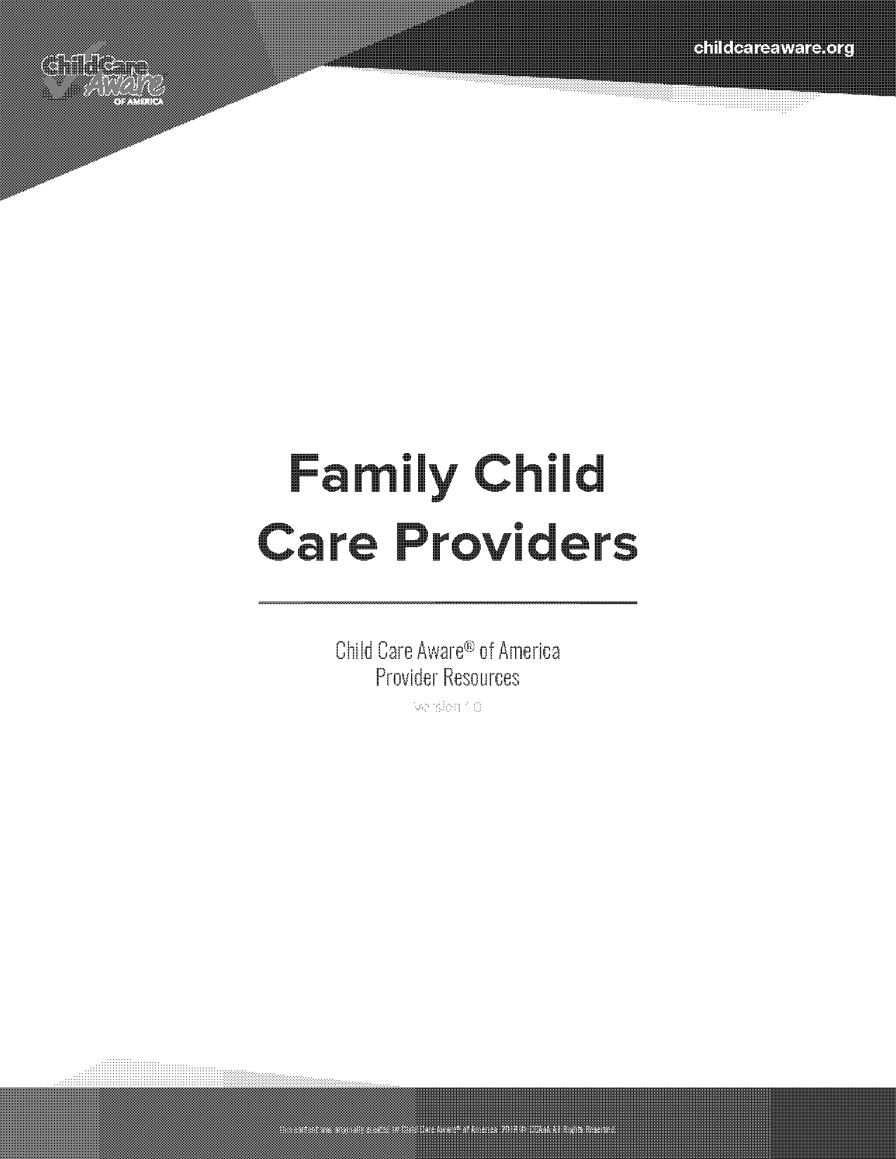 group family daycare provider handbook