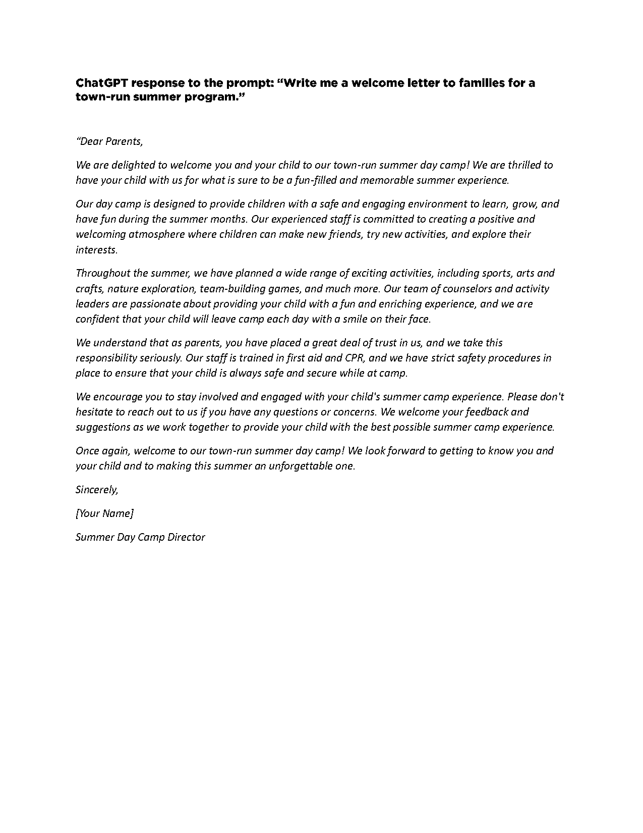 introduction letter for parents