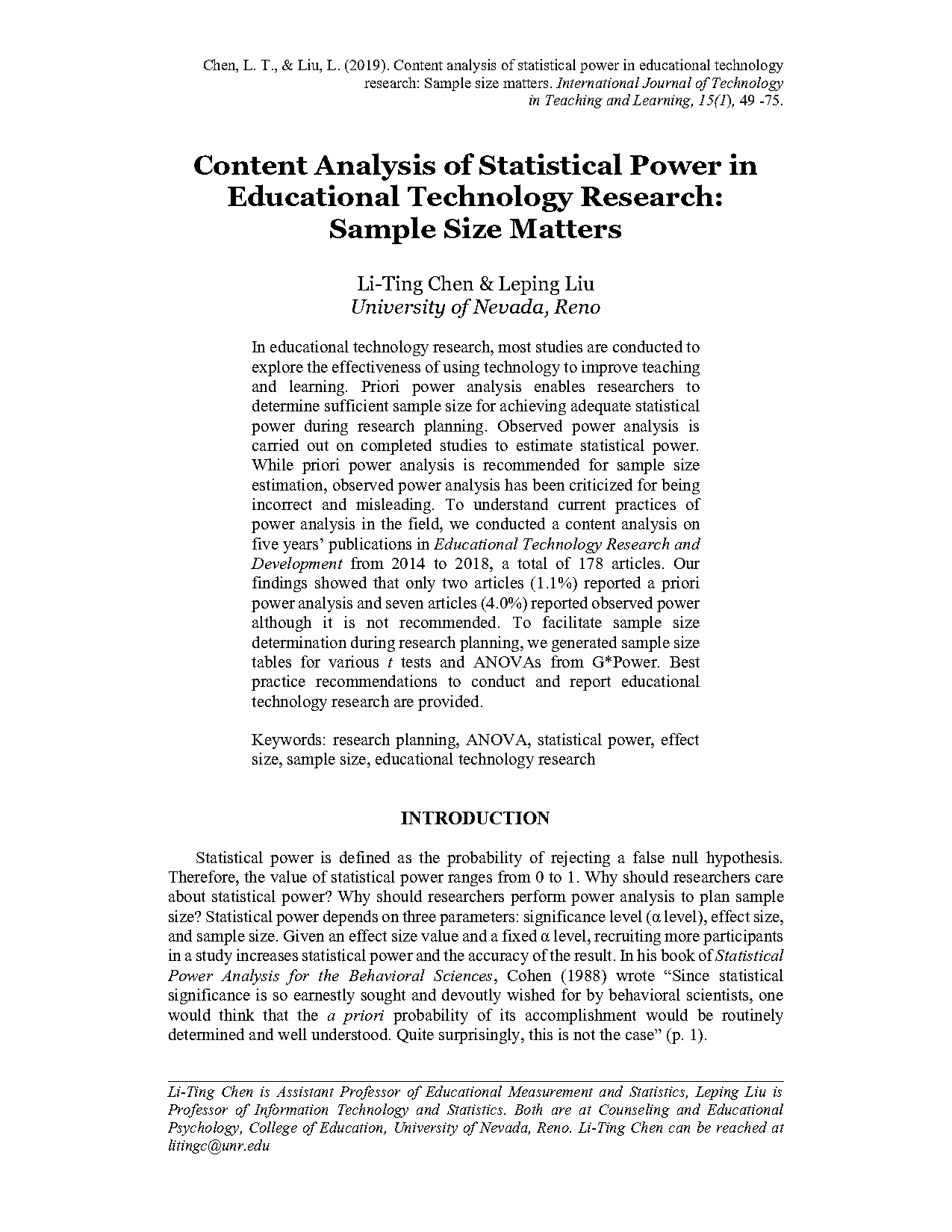 sample size table for research