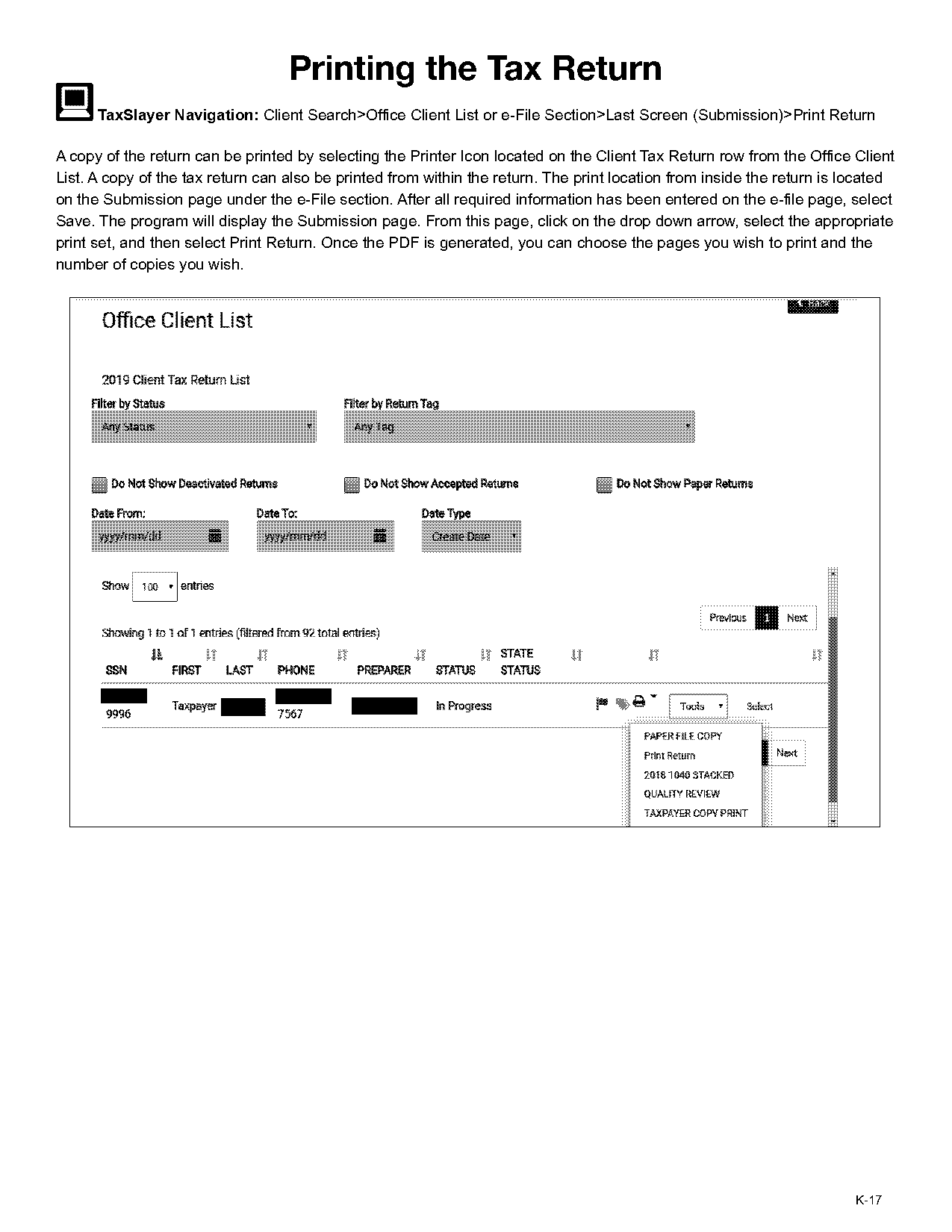 can you print irs tax form