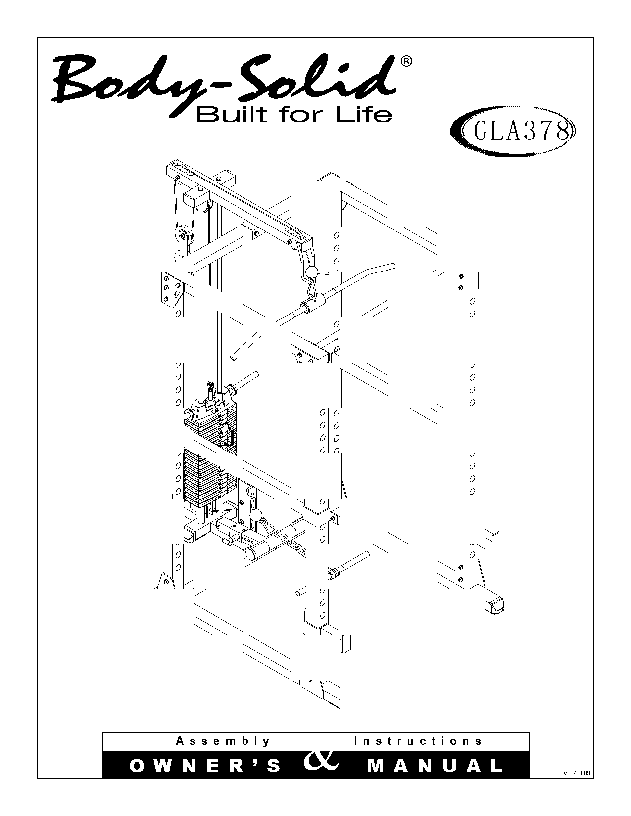 body solid power rack assembly instructions