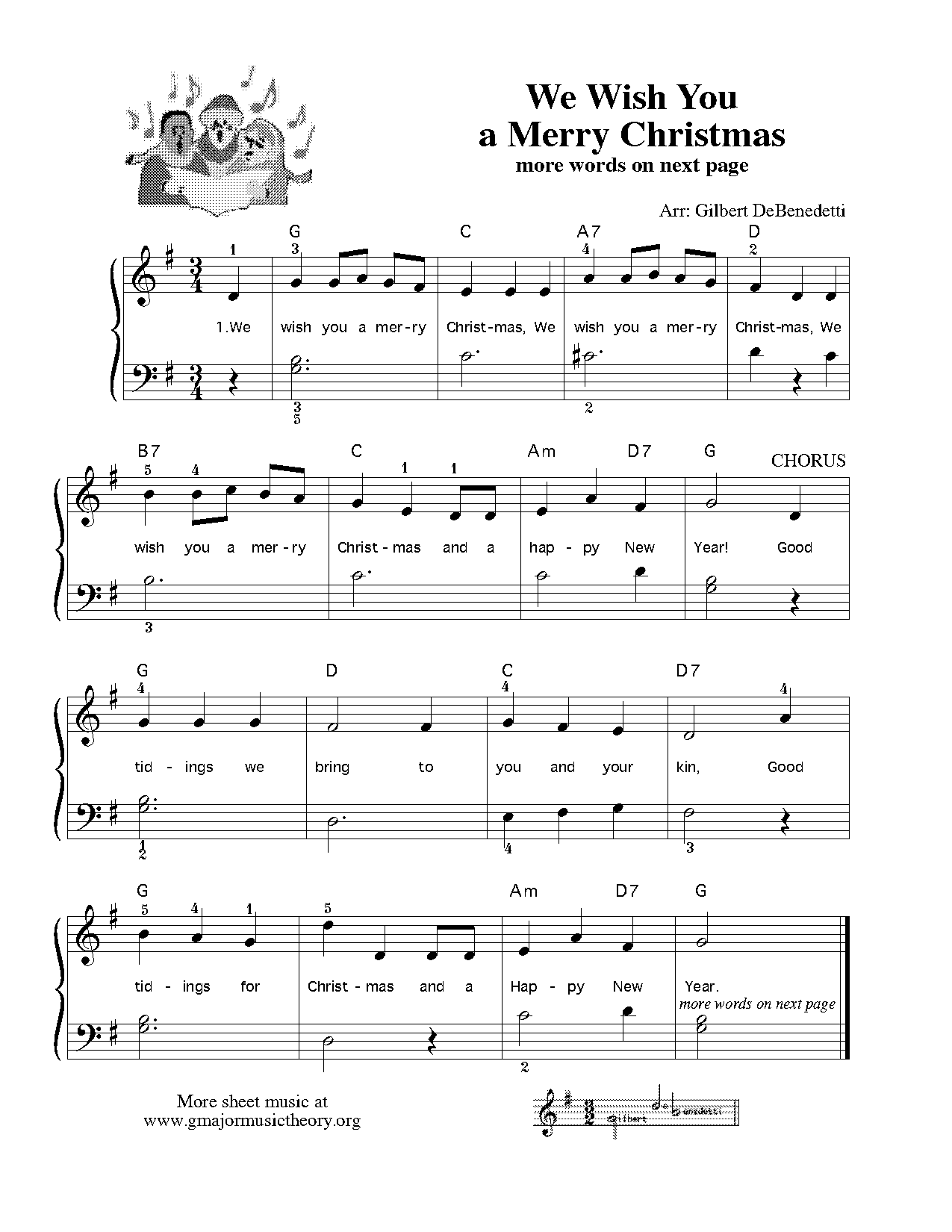 we wish you a merry christmas music sheet pdf