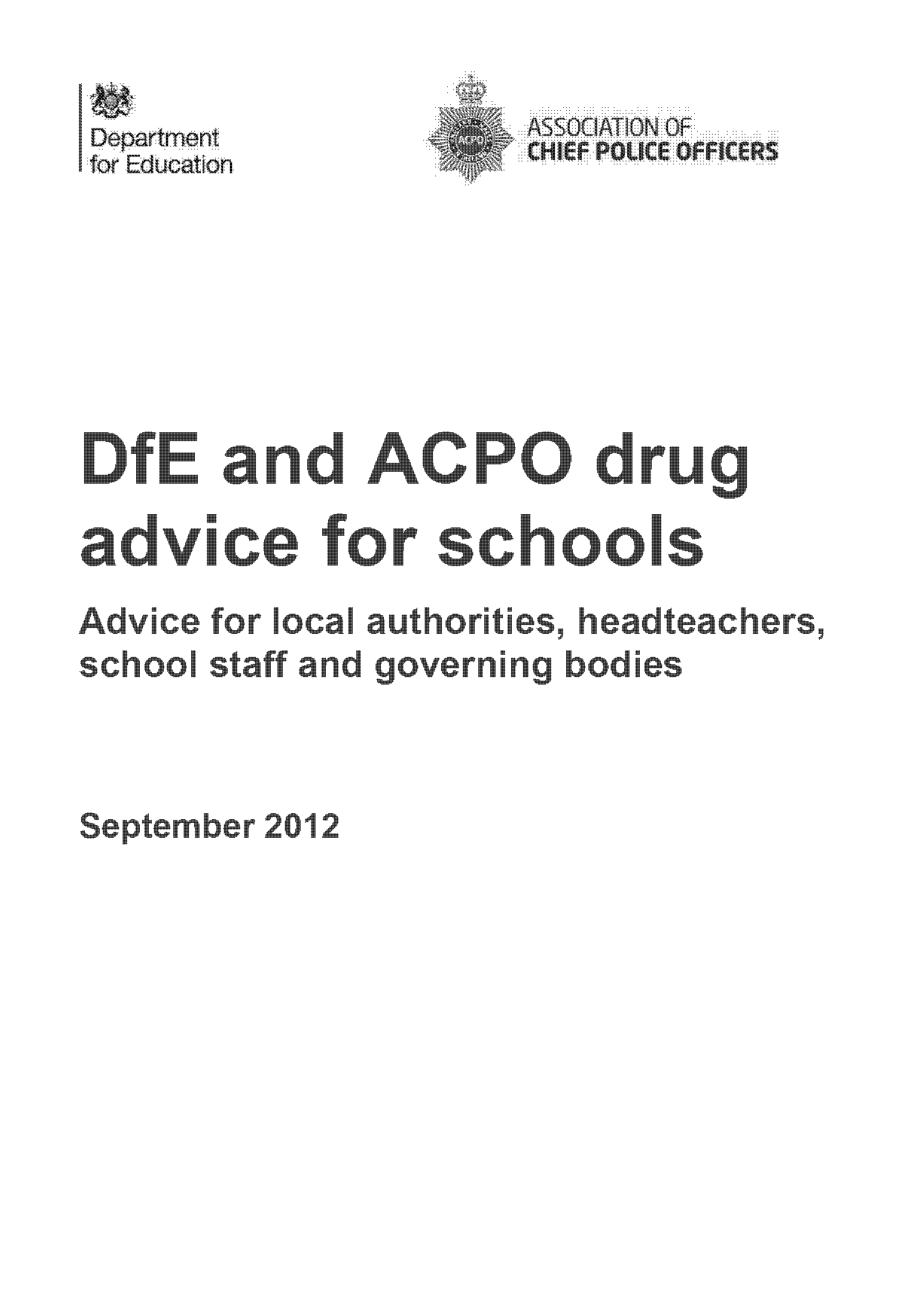 policies for drug education in schools