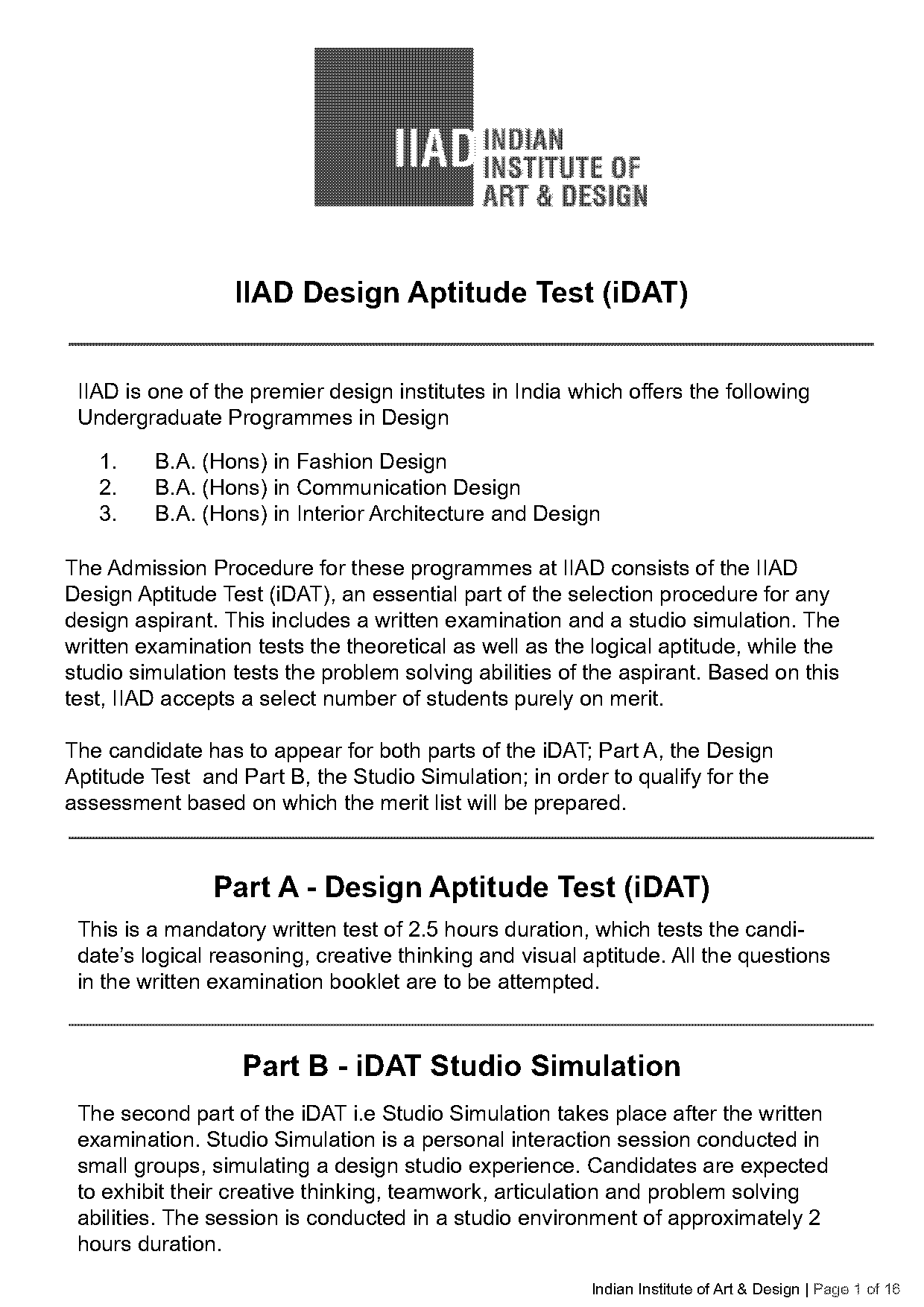 delhi college of art entrance sample papers