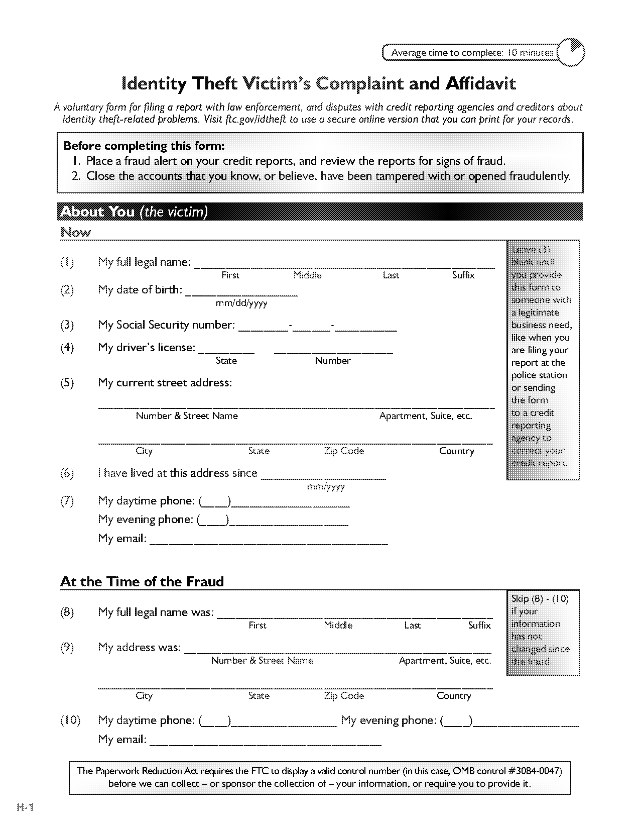 first energy corporate identity theft letter