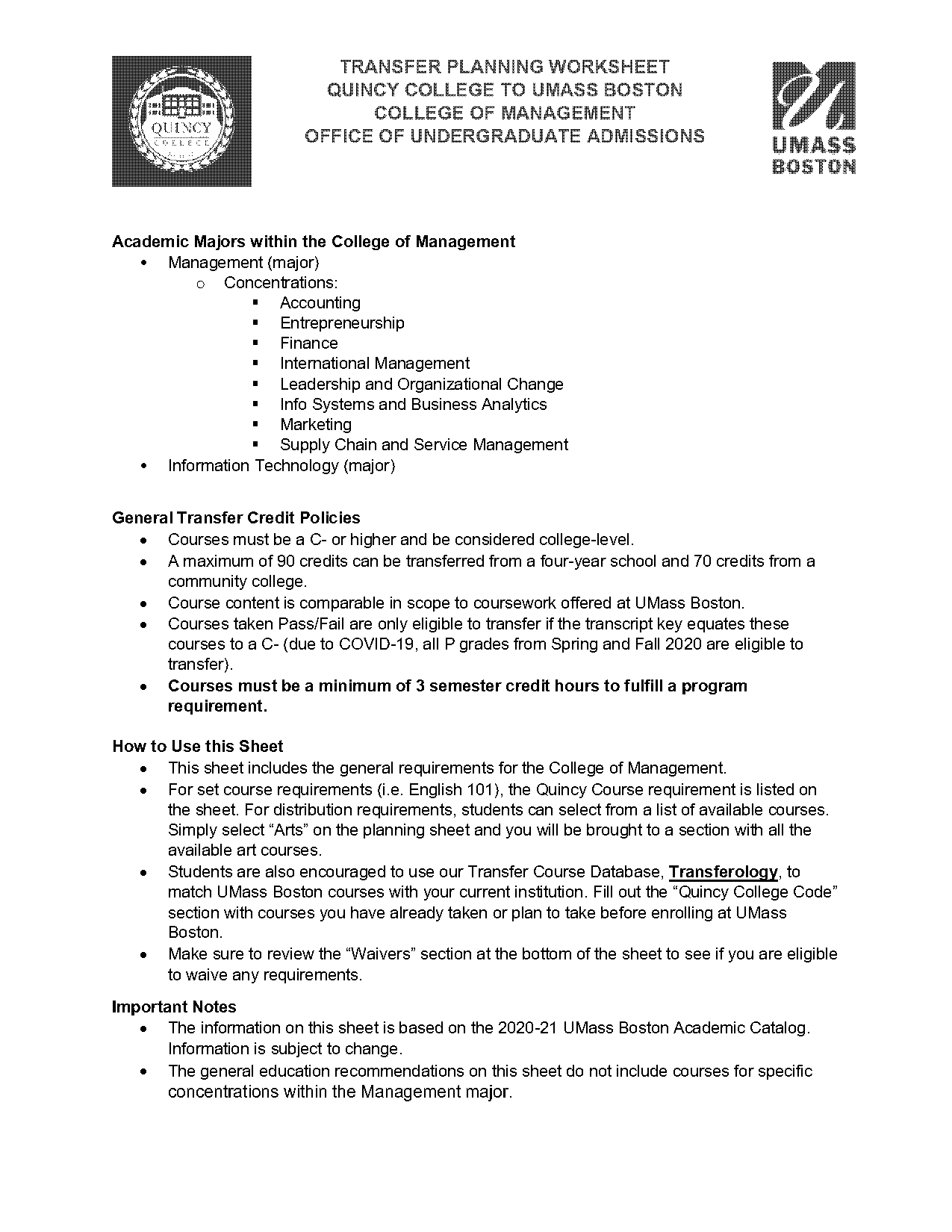 college application planning worksheet