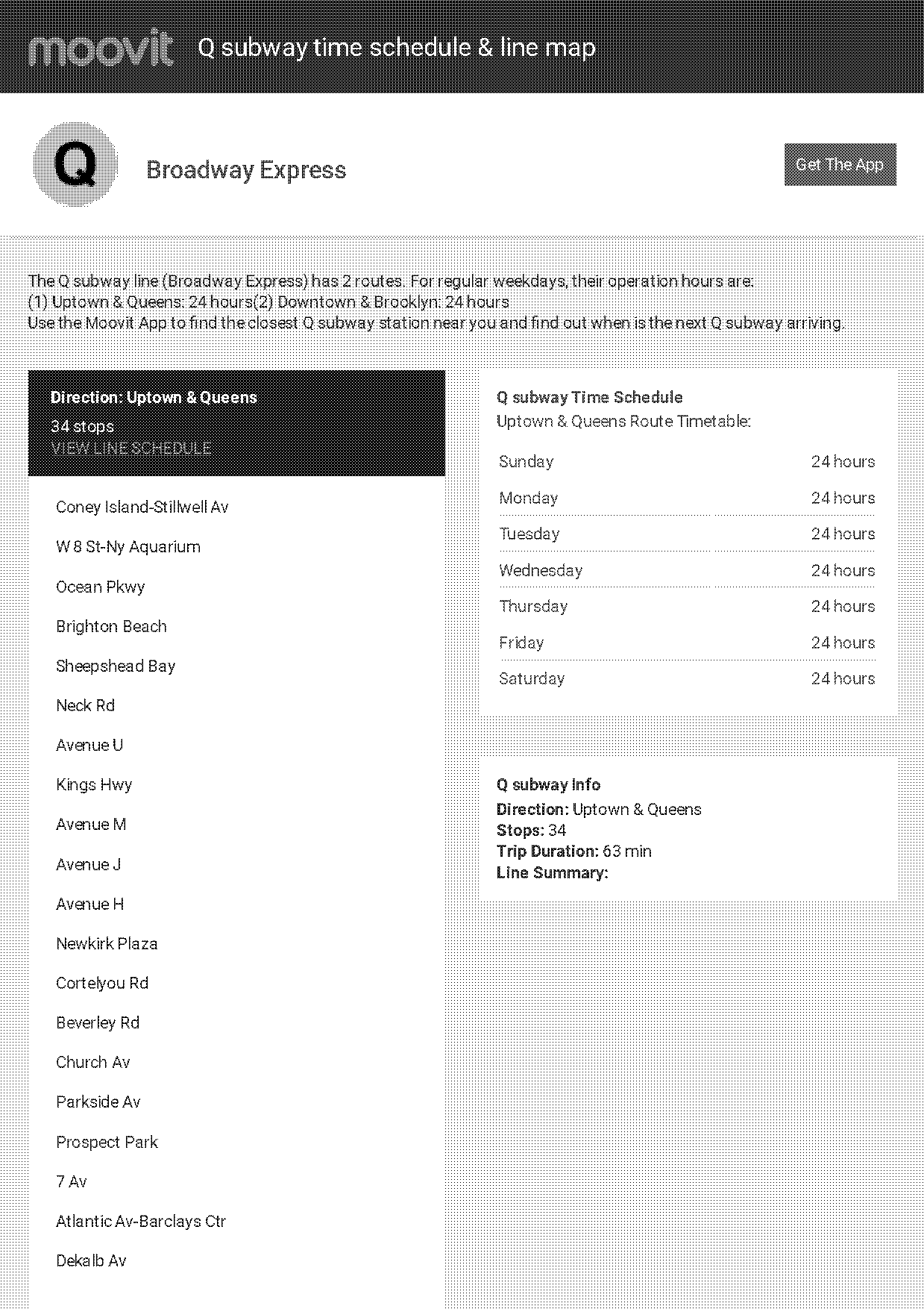 nyc q train schedule