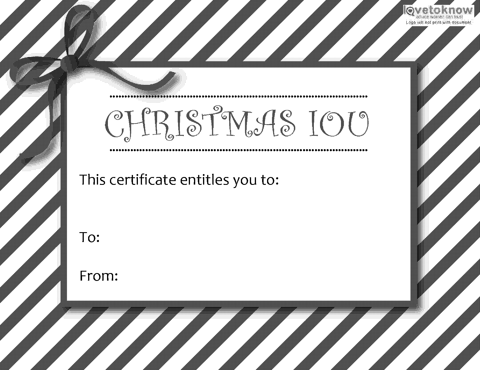 free christmas gift certificates to print